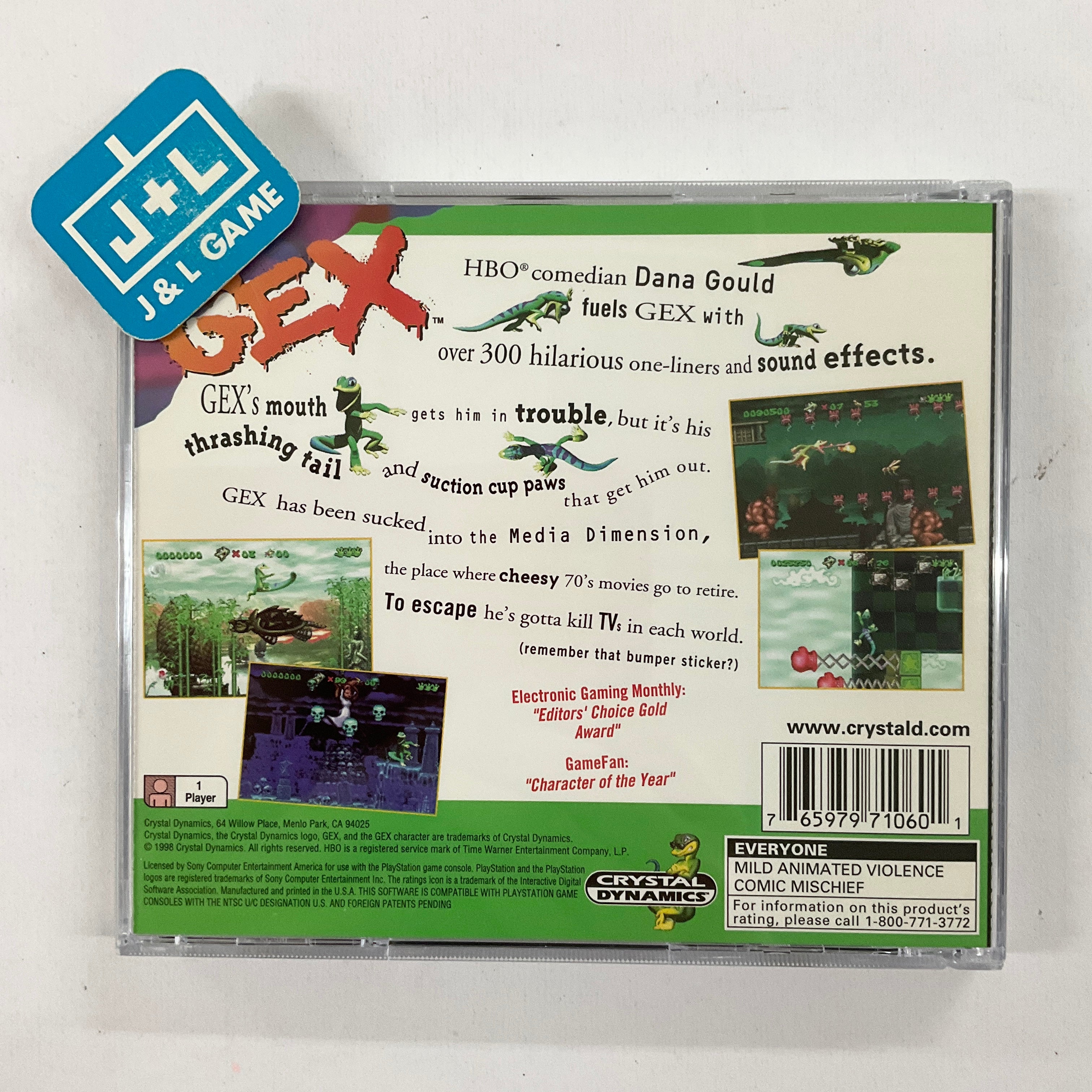 Gex - (PS1) Playstation 1 [Pre-Owned] Video Games Crystal Dynamics   