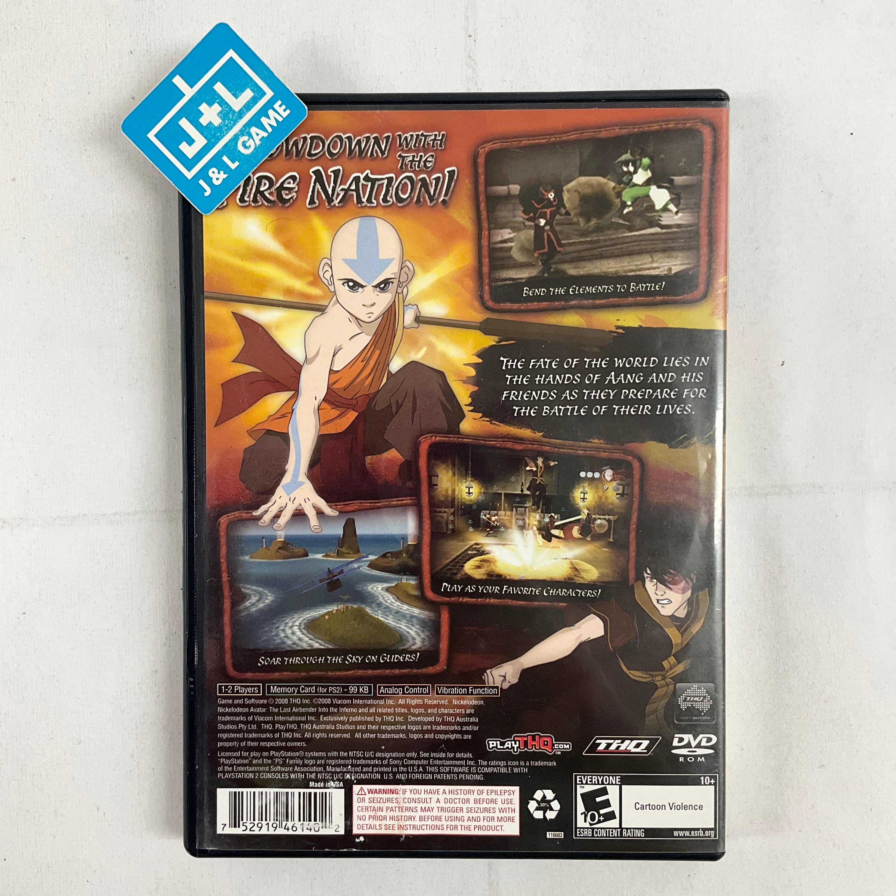 Avatar: The Last Airbender - Into the Inferno - (PS2) PlayStation 2 [Pre-Owned] Video Games THQ   