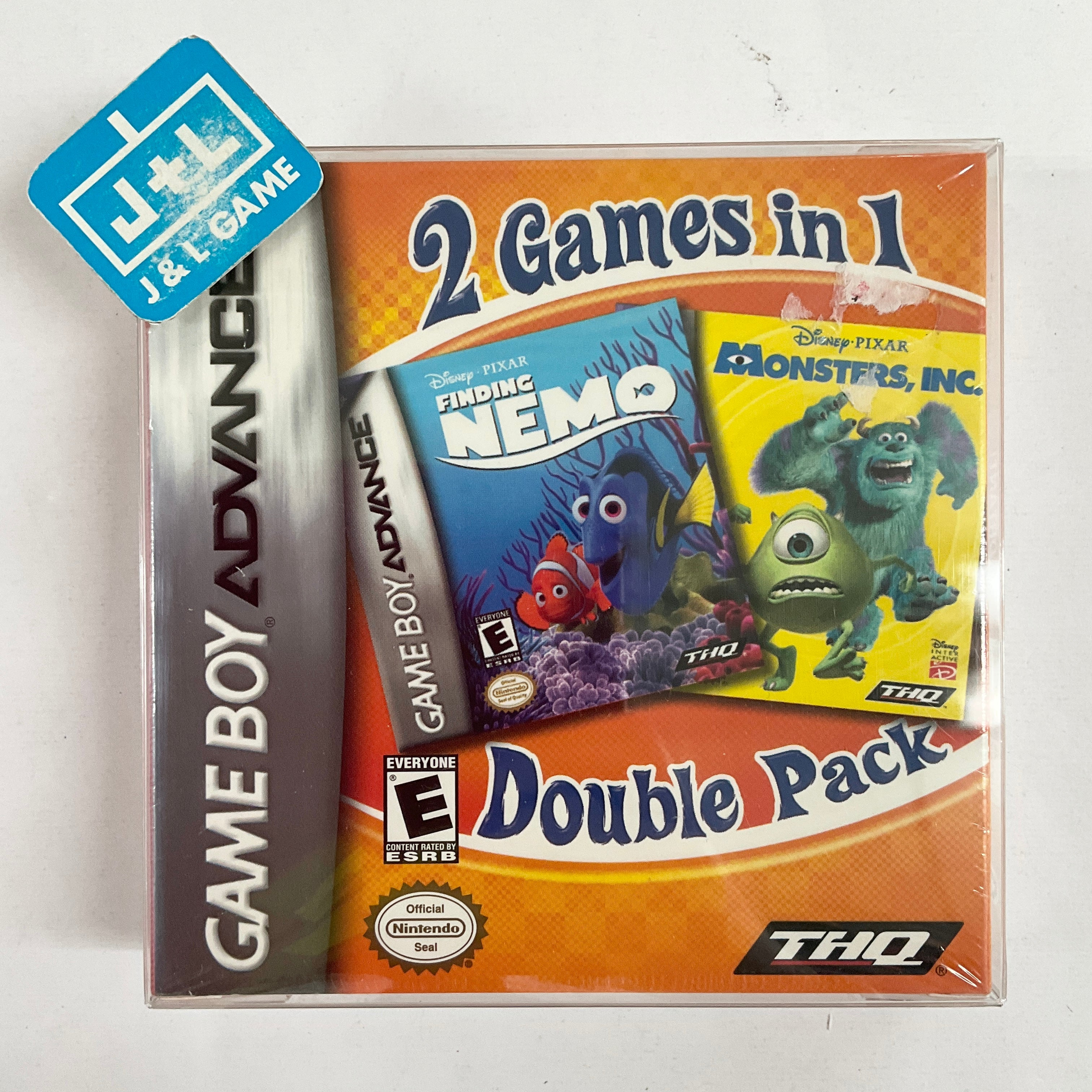 2 Games In 1 Double Pack: Finding Nemo / Monsters, Inc. - (GBA) Game Boy Advance Video Games THQ   