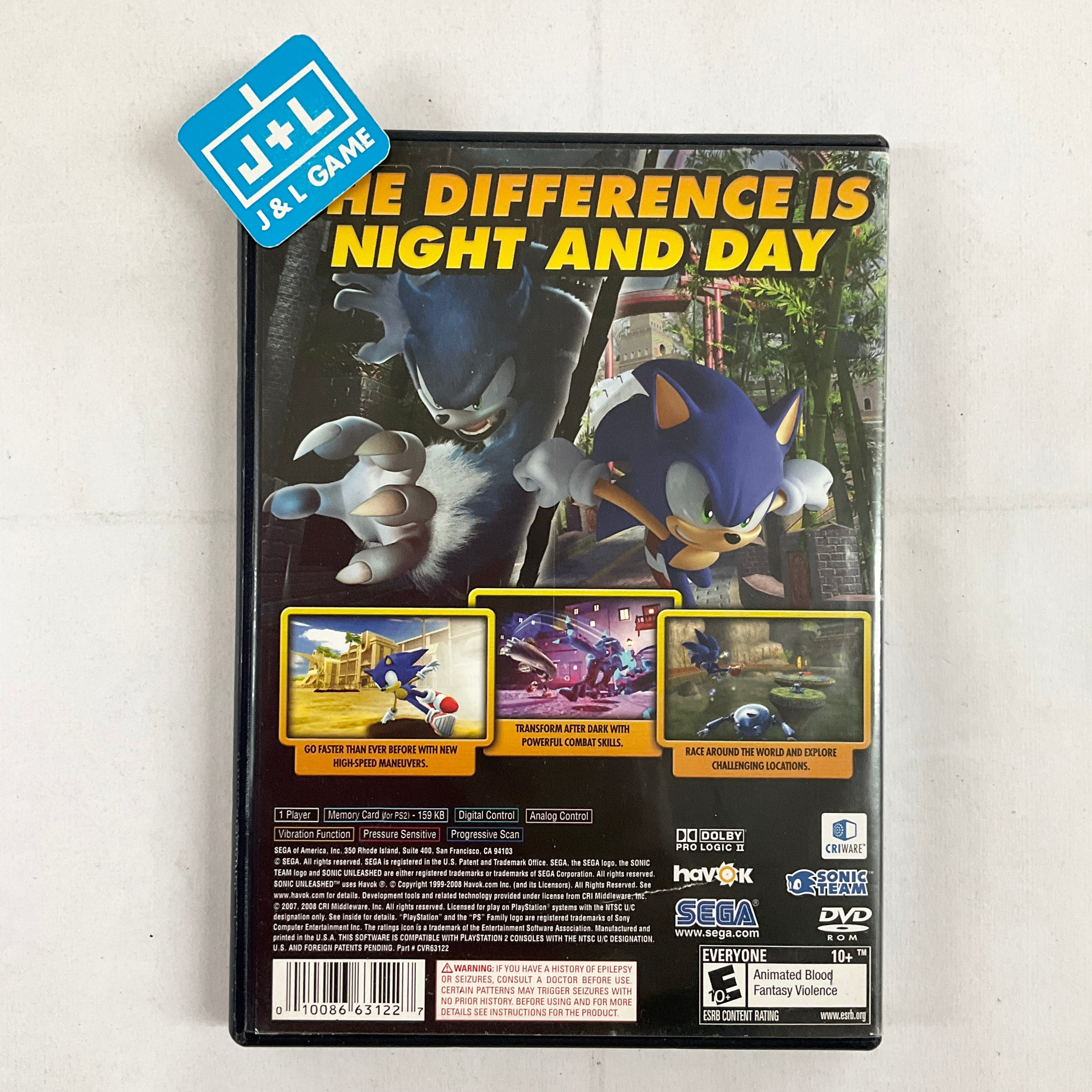 Sonic Unleashed - (PS2) PlayStation 2 [Pre-Owned] Video Games Sega   