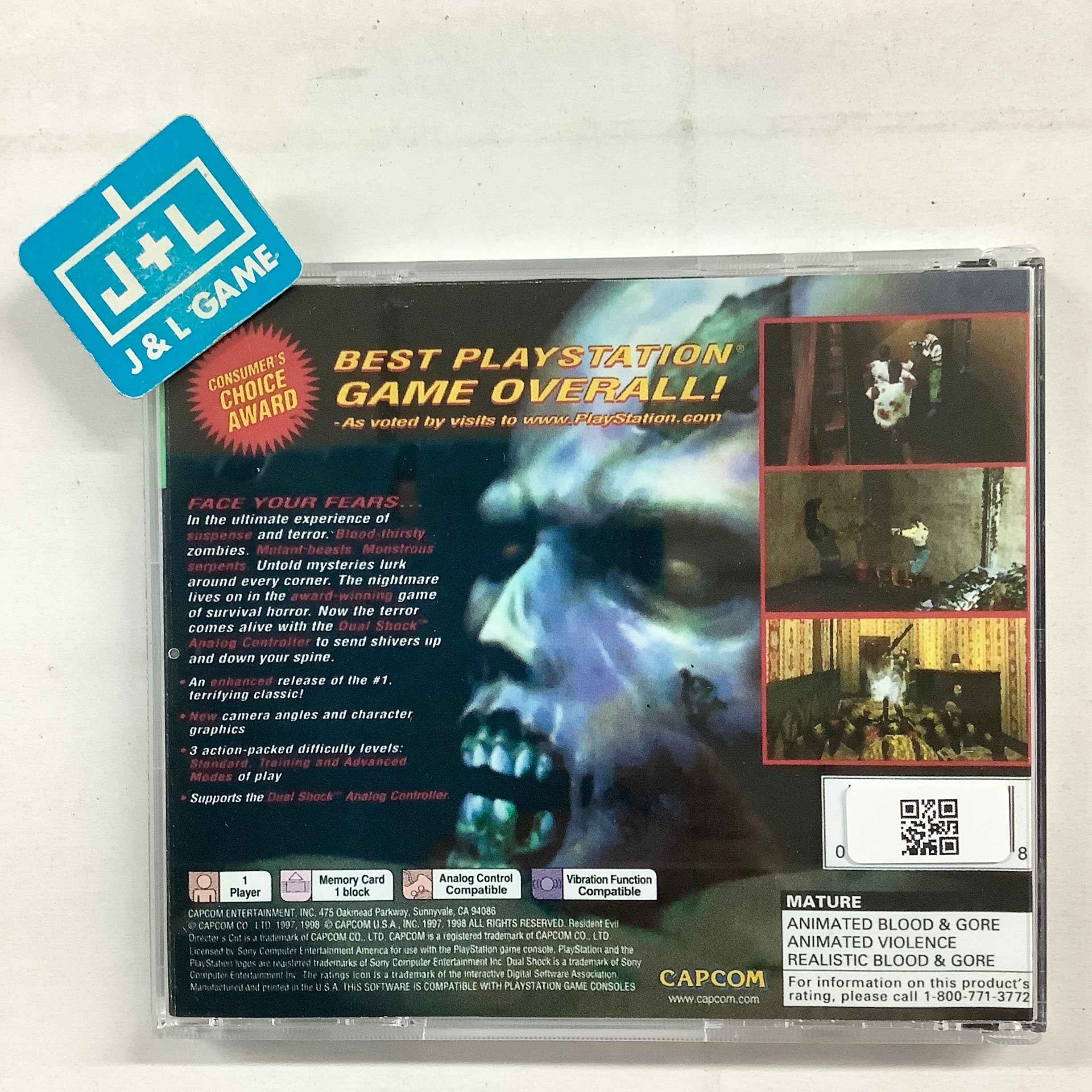 Resident Evil: Director's Cut (Greatest Hits) - (PS1) PlayStation 1 [Pre-Owned] Video Games Capcom   