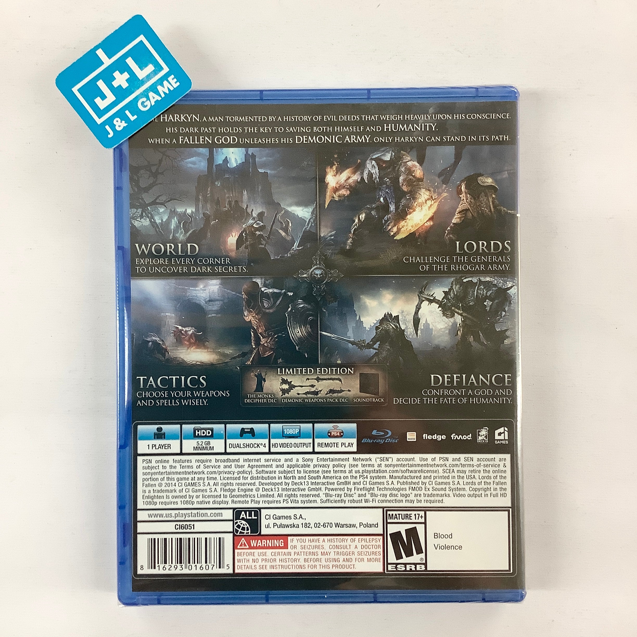 Lords of the Fallen Limited Edition - (PS4) PlayStation 4 Video Games BANDAI NAMCO Entertainment   