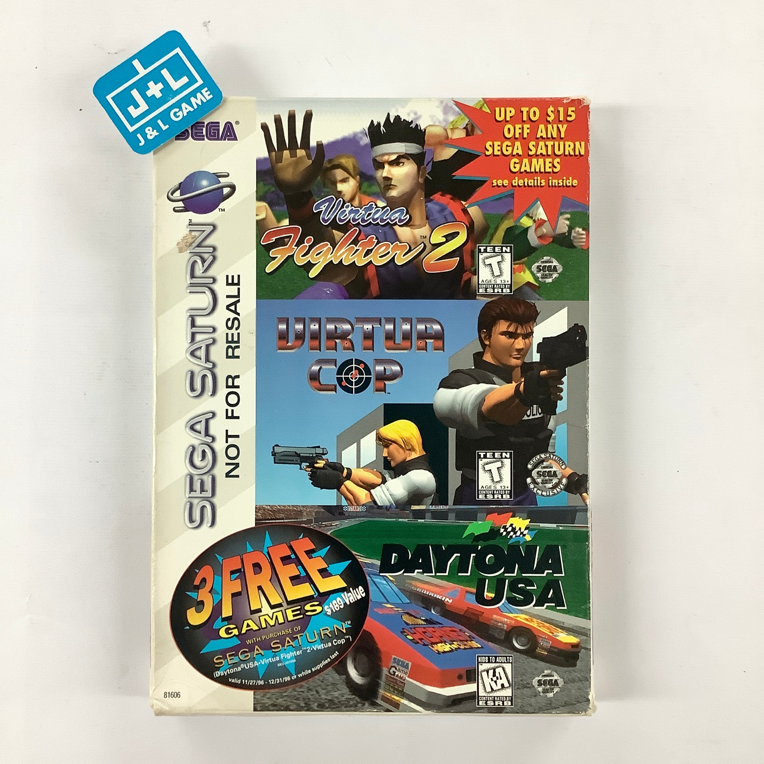 3 Free Games With Purchase of Sega Saturn - (SS) SEGA Saturn [Pre-Owned] Video Games Sega   