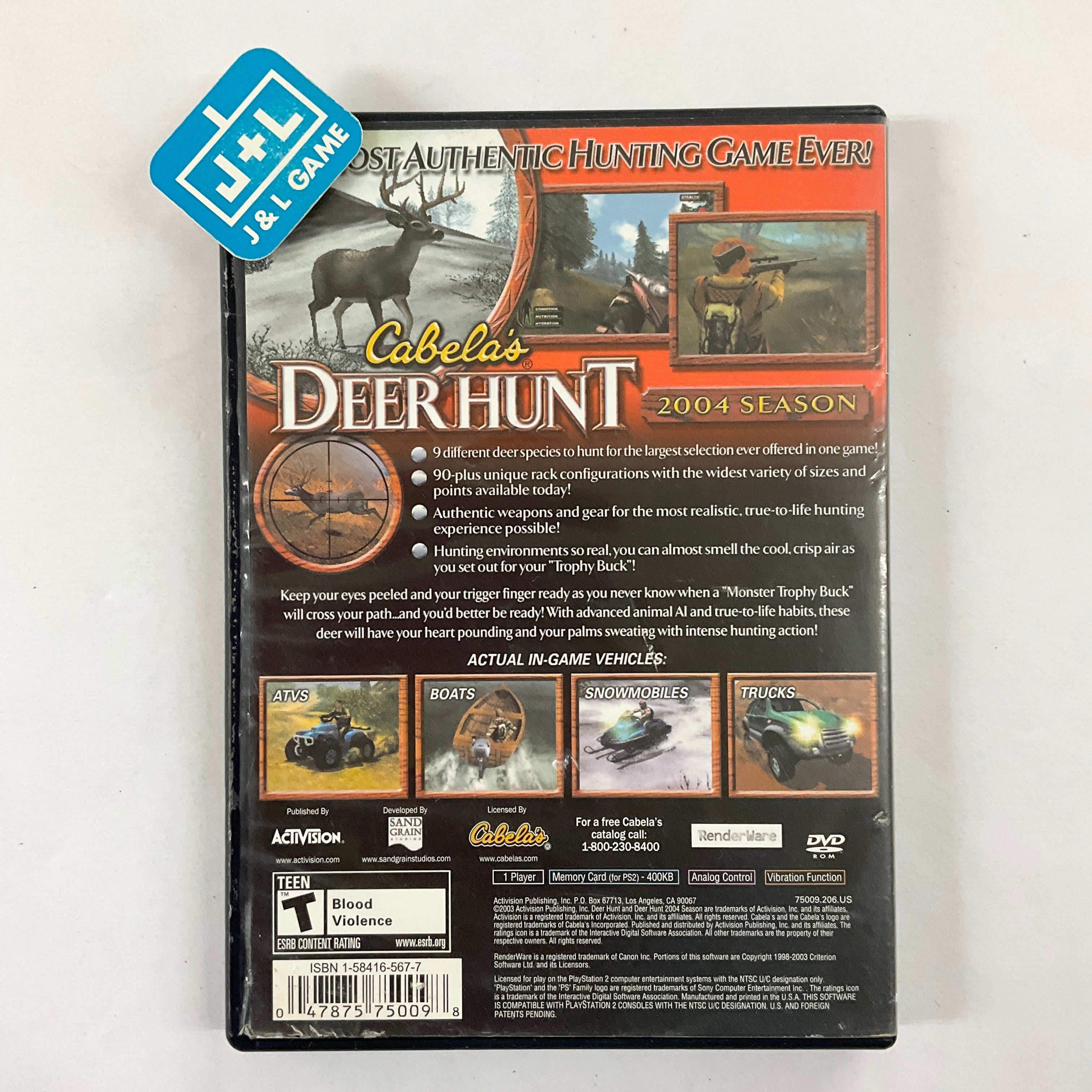 Cabela's Deer Hunt: 2004 Season - (PS2) PlayStation 2 [Pre-owned] Video Games Activision   