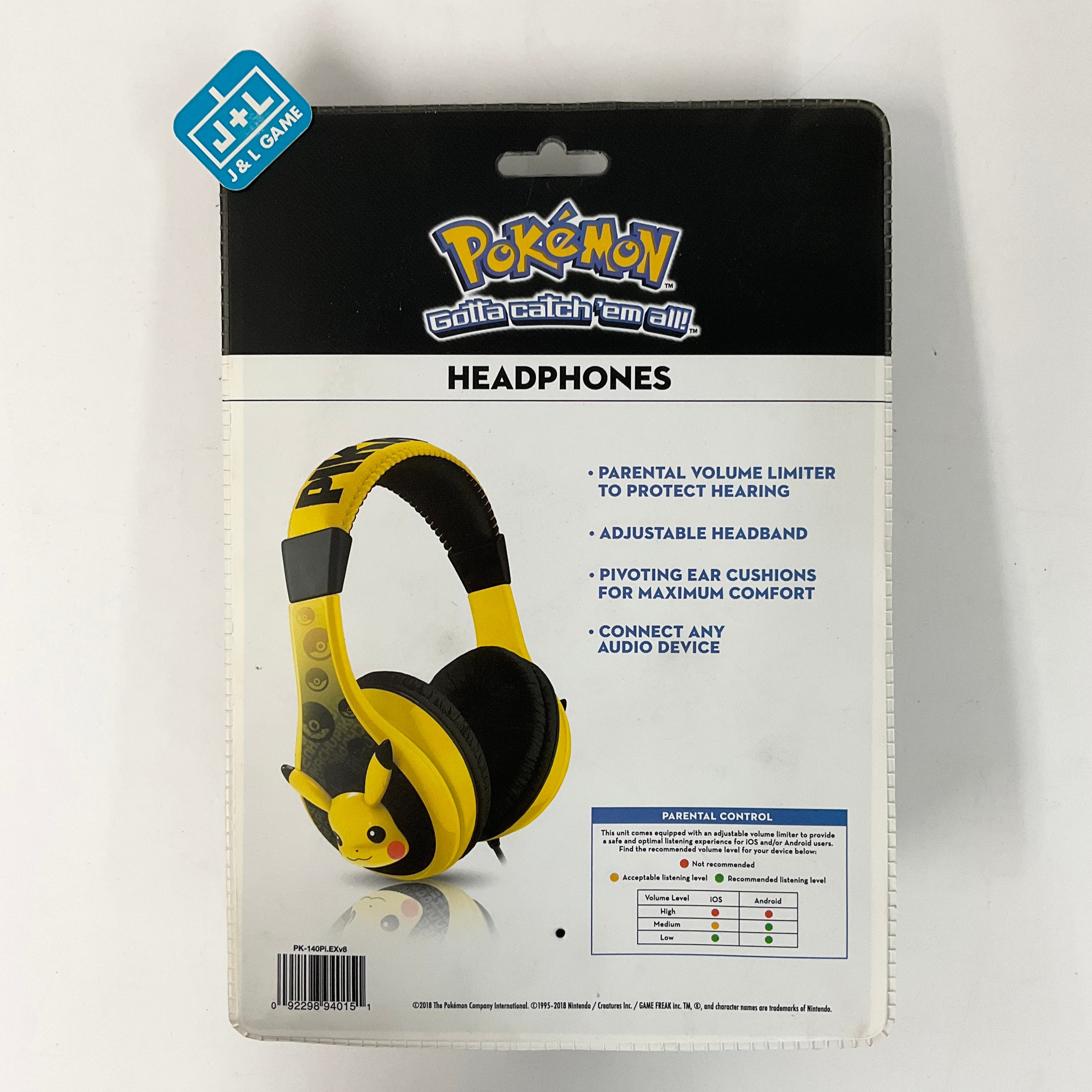 eKids Pokemon Stereo Headphones (Pikachu) - Toys Toy eKids   