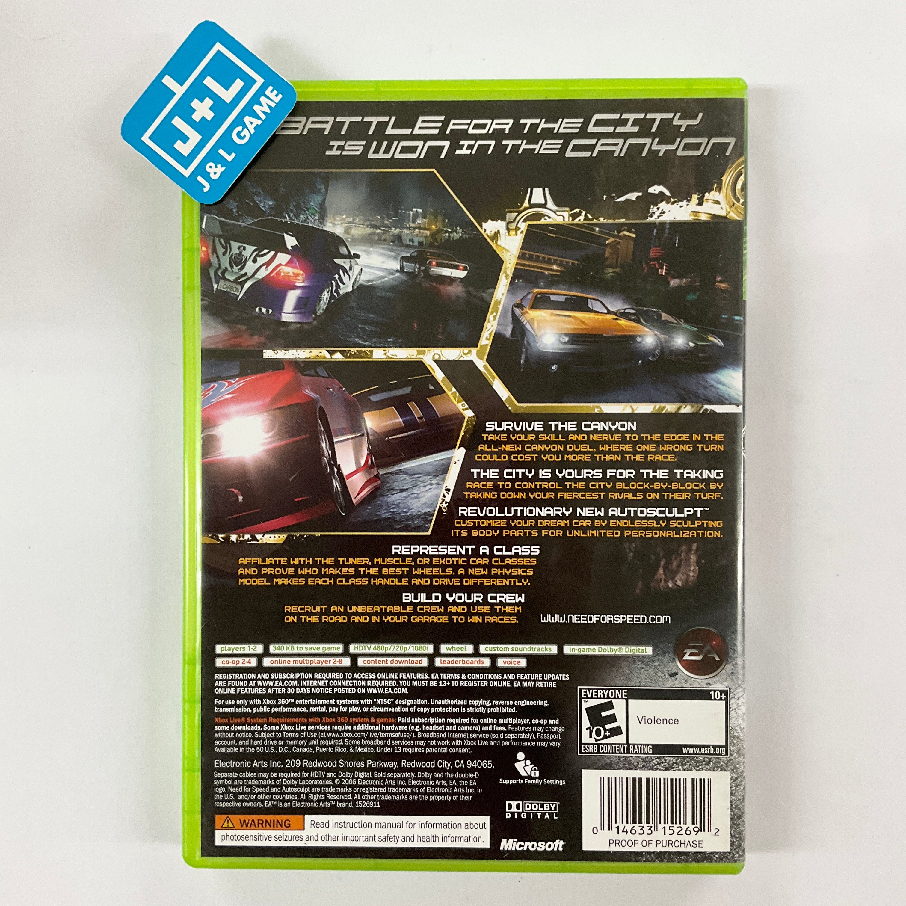 Need for Speed Carbon - Xbox 360 [Pre-Owned] Video Games EA Games   