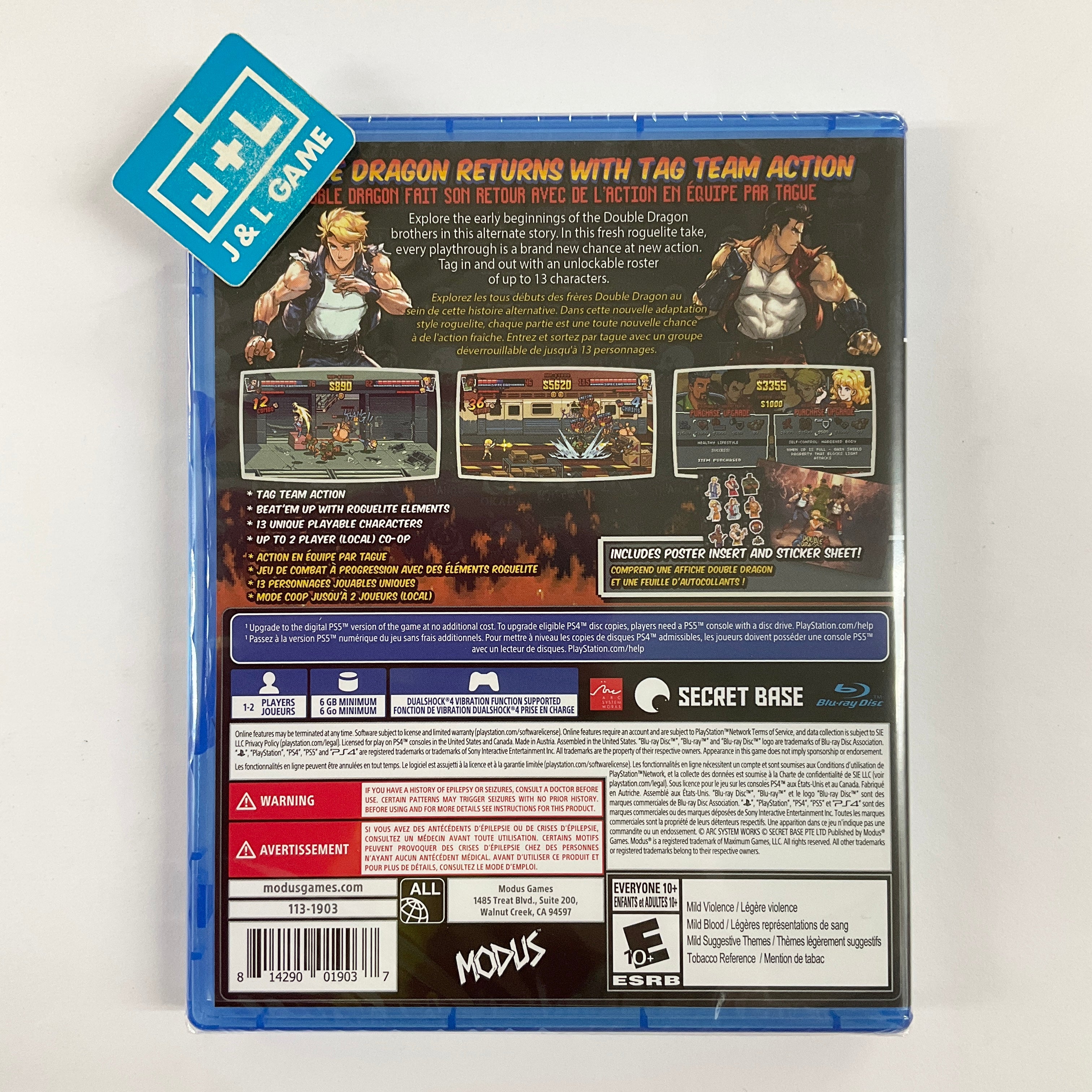 Double Dragon Gaiden: Rise of the Dragons - (PS4) PlayStation 4 Video Games Modus   