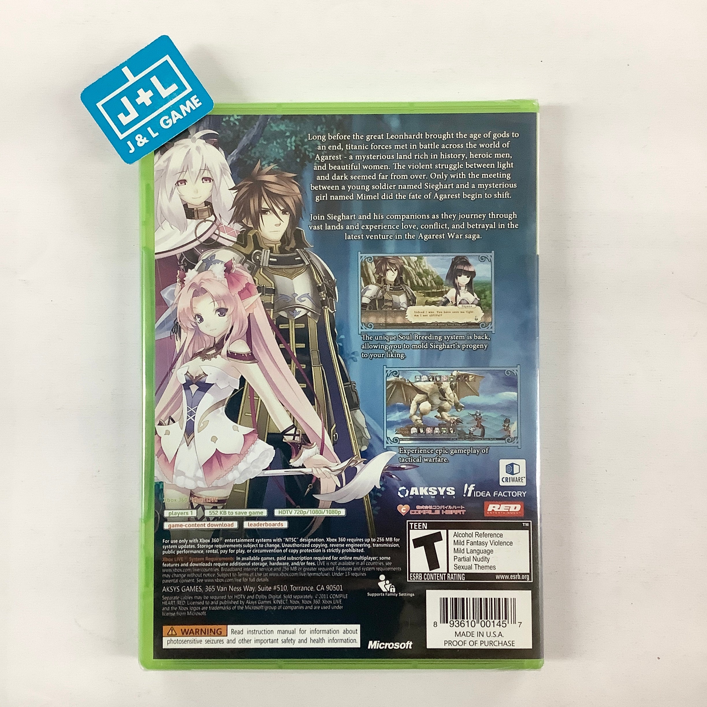 Record of Agarest War Zero - Xbox 360 Video Games Aksys Games   