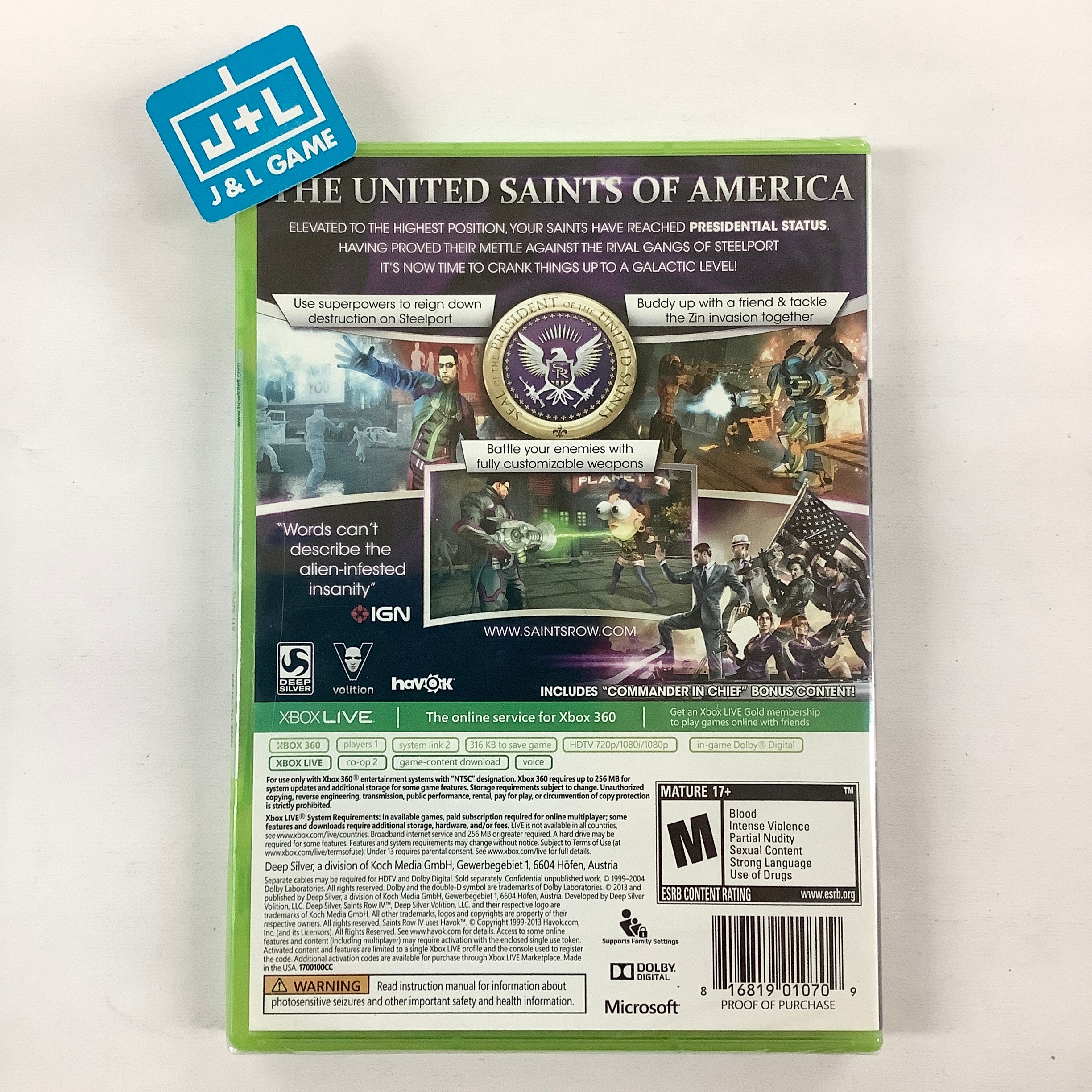 Saints Row IV - Xbox 360 Video Games Deep Silver   