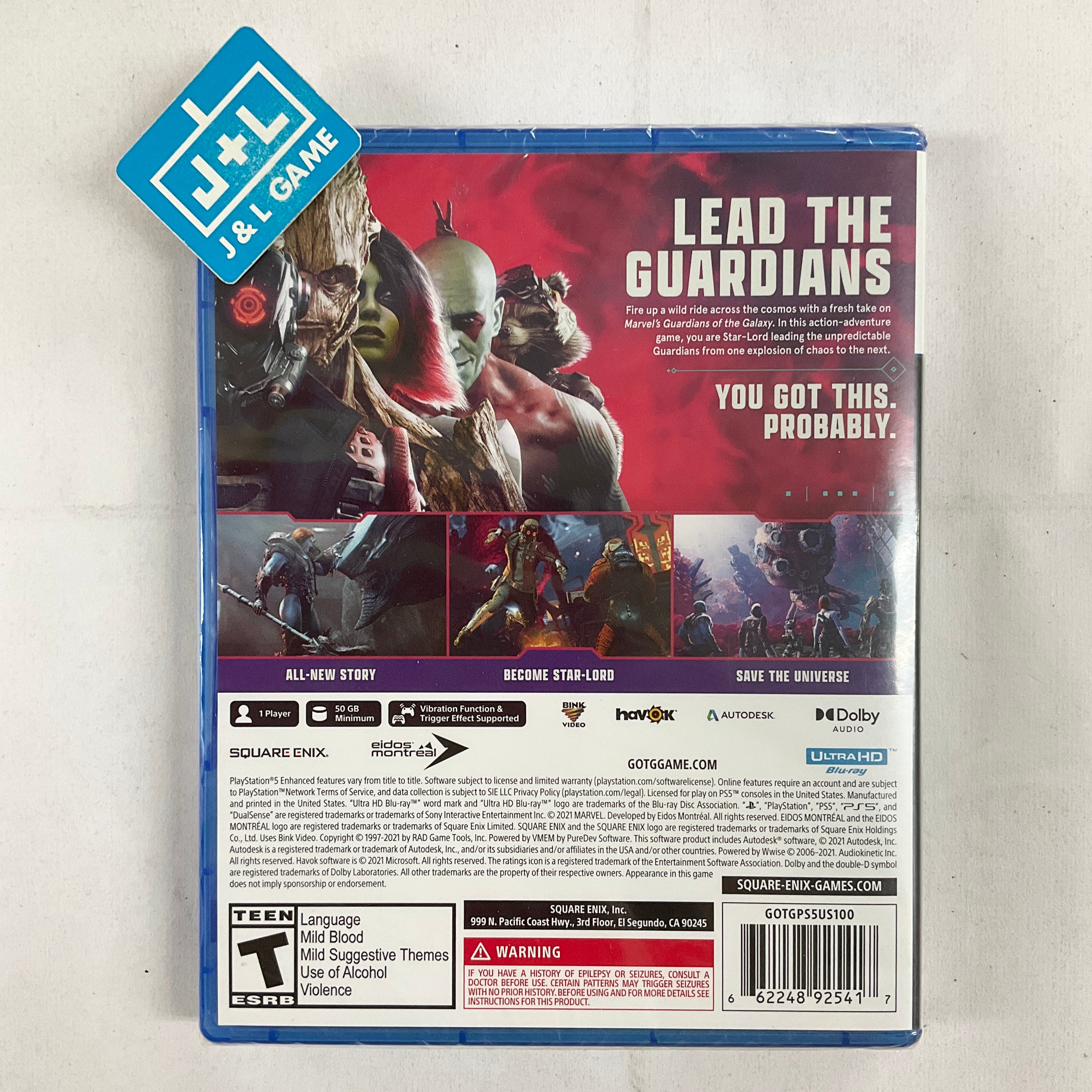 Marvel’s Guardians of the Galaxy -  (PS5) PlayStation 5 Video Games Square Enix   