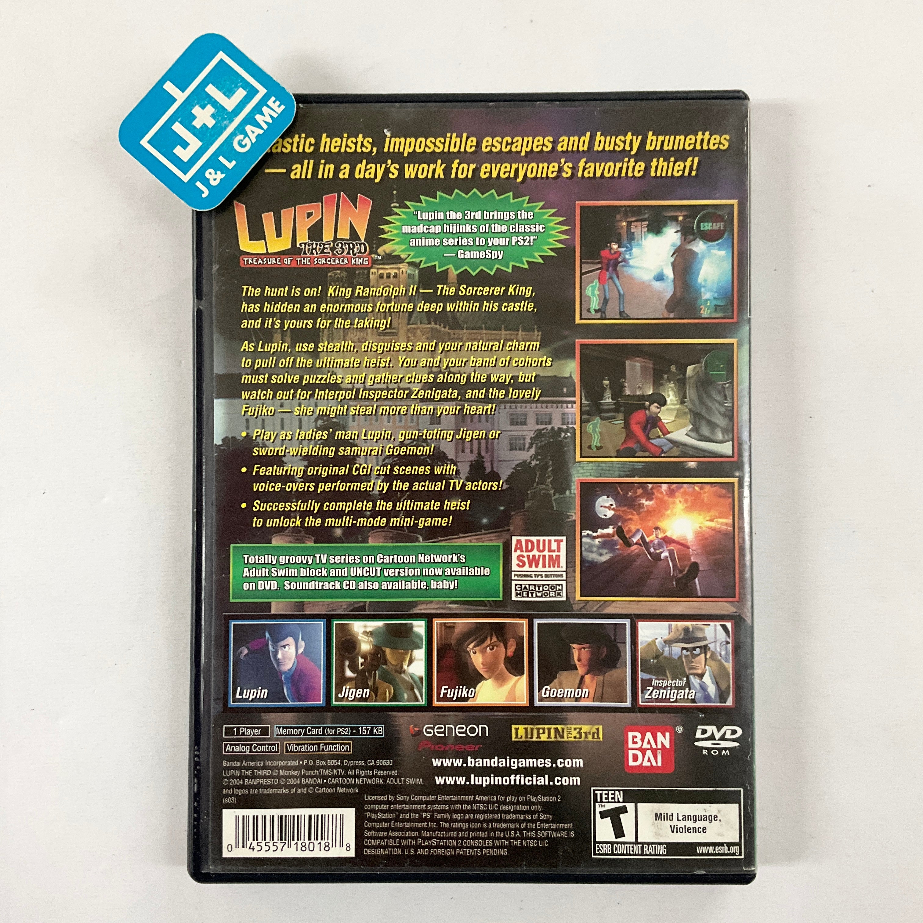 Lupin the 3rd: Treasure of the Sorcerer King - (PS2) PlayStation 2 [Pre-Owned] Video Games Bandai   