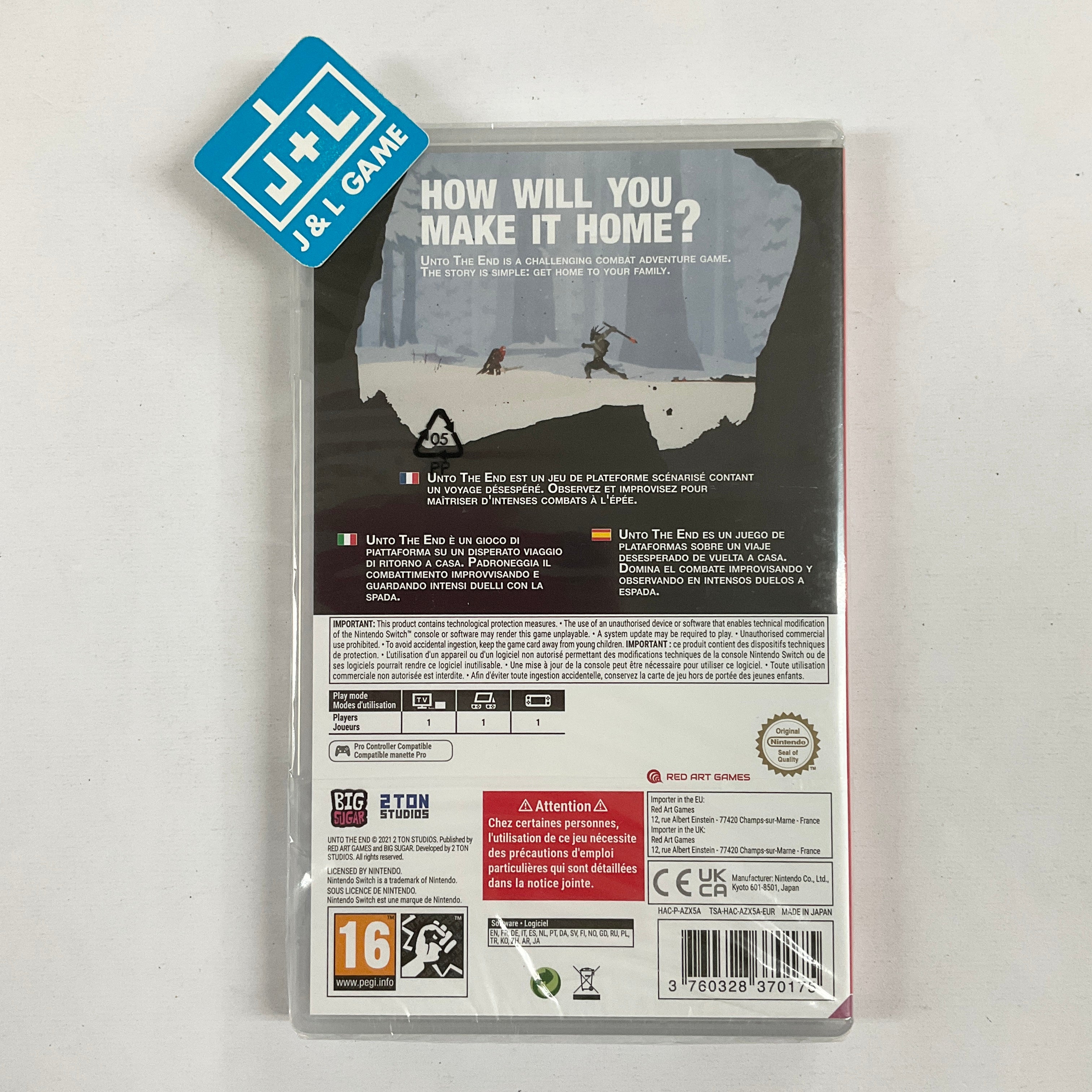 Unto The End - (NSW) Nintendo Switch (European Import) Video Games J&L Game   