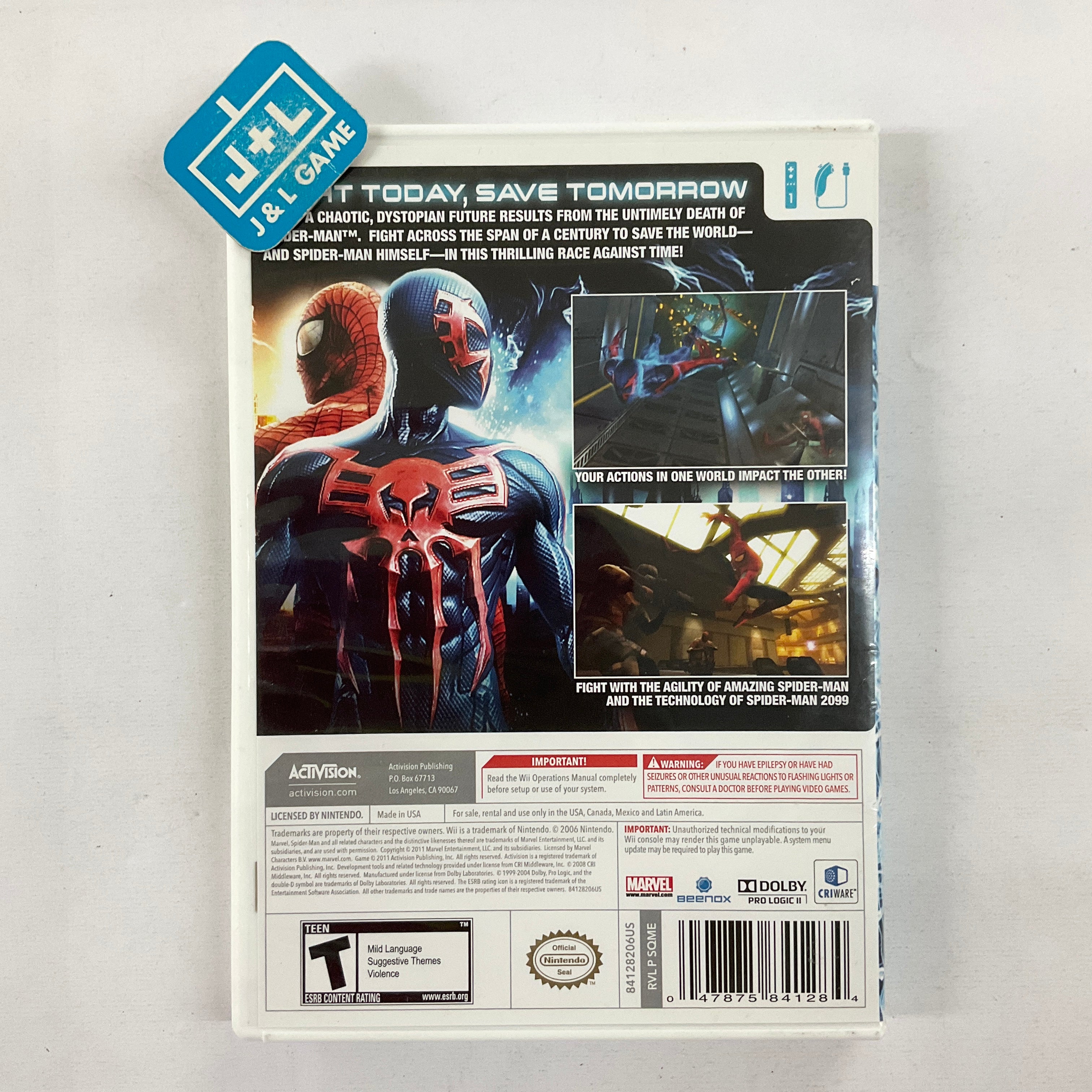 Spider-man: The Edge of Time - Nintendo Wii [Pre-Owned] Video Games Activision   