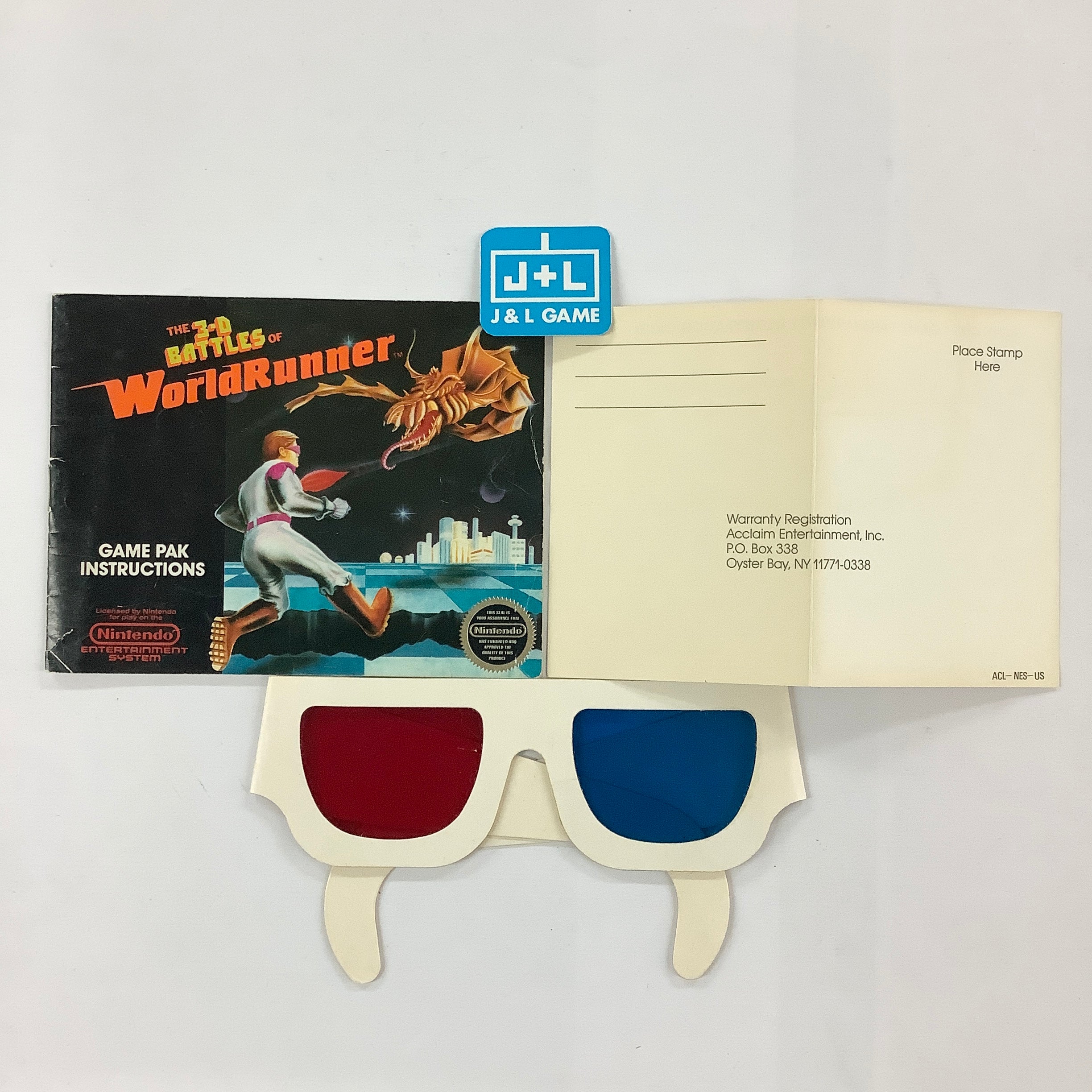 3-D WorldRunner - (NES) Nintendo Entertainment System [Pre-Owned] Video Games Acclaim   