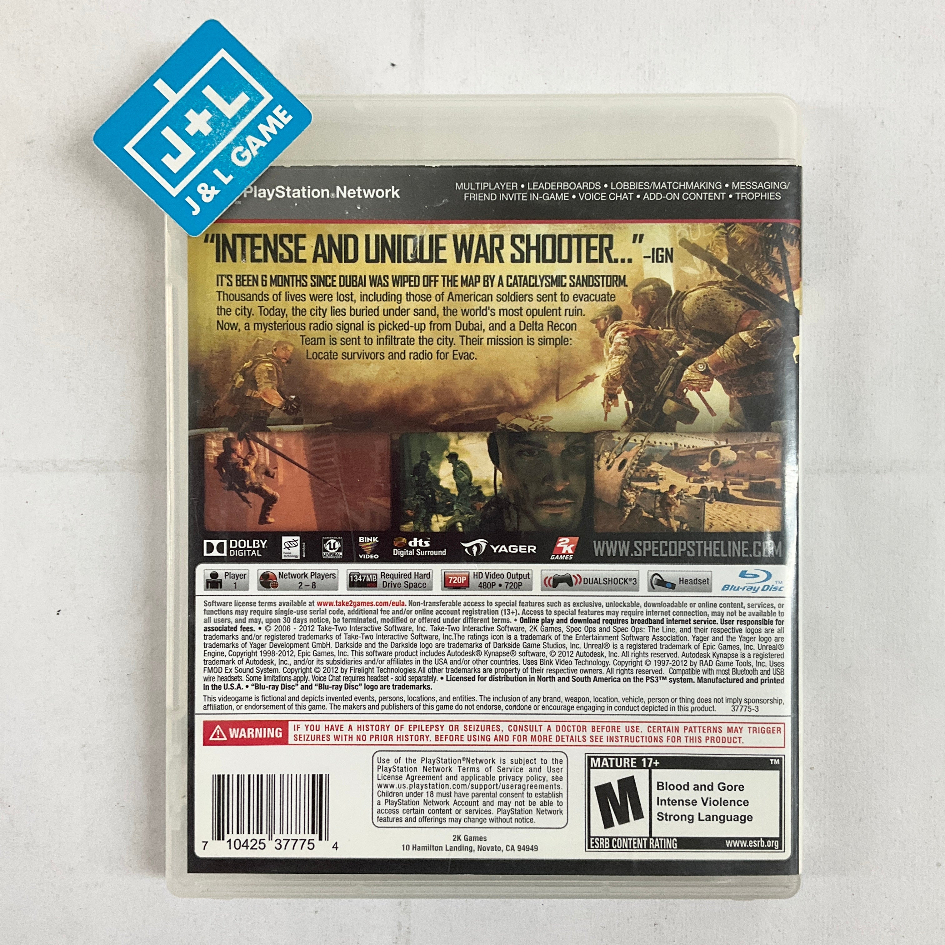 Spec Ops: The Line - (PS3) PlayStation 3 [Pre-Owned] Video Games 2K Games   