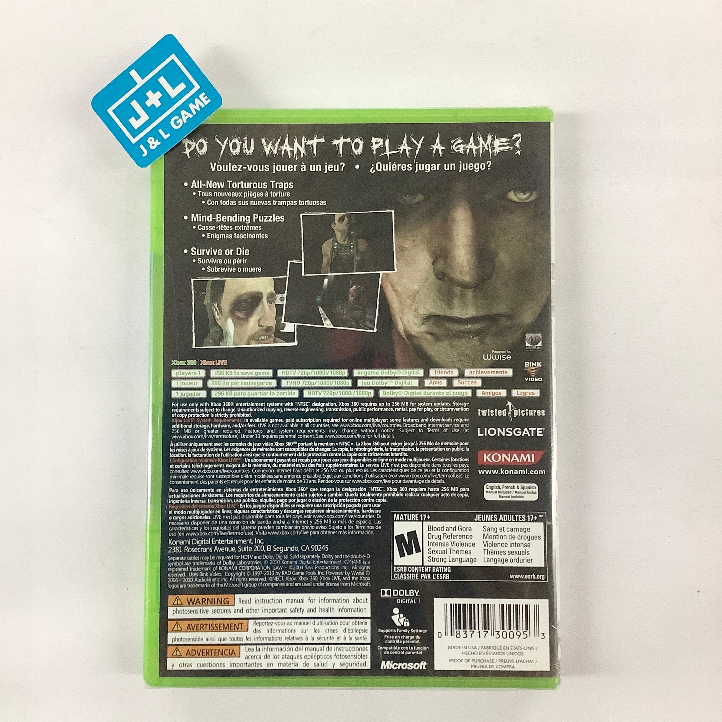 Saw II: Flesh & Blood - Xbox 360 Video Games Konami   