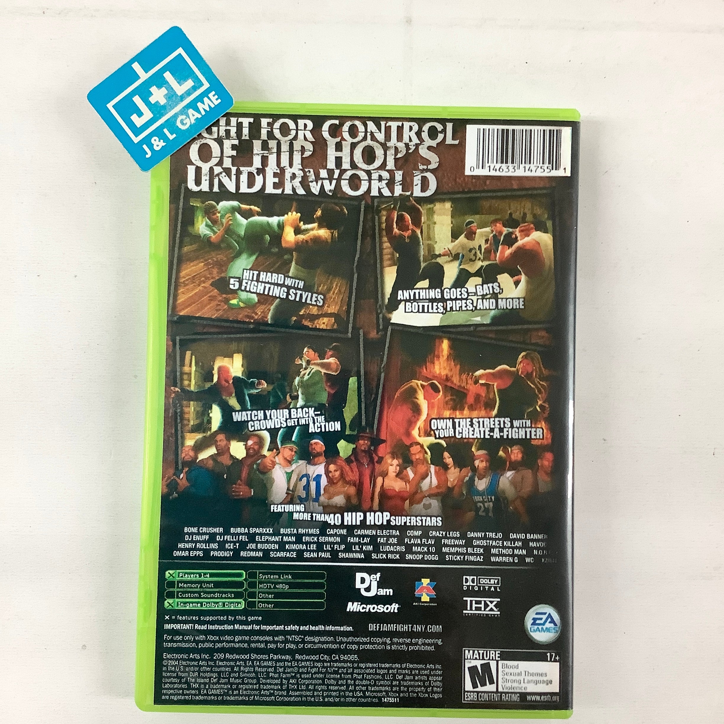 Def Jam: Fight for NY - (XB) Xbox [Pre-Owned] Video Games EA Games   