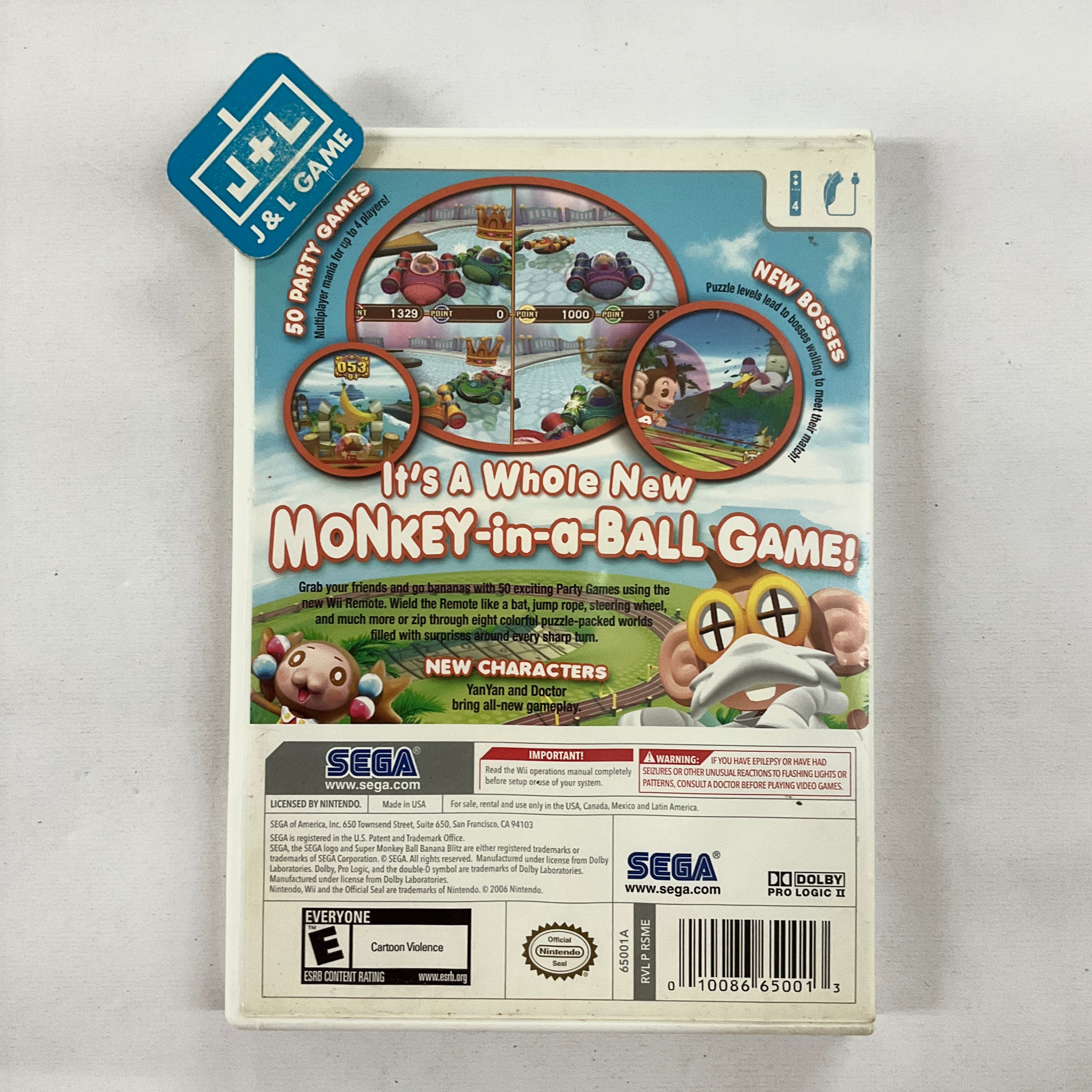 Super Monkey Ball: Banana Blitz - Nintendo Wii [Pre-Owned] Video Games Sega   