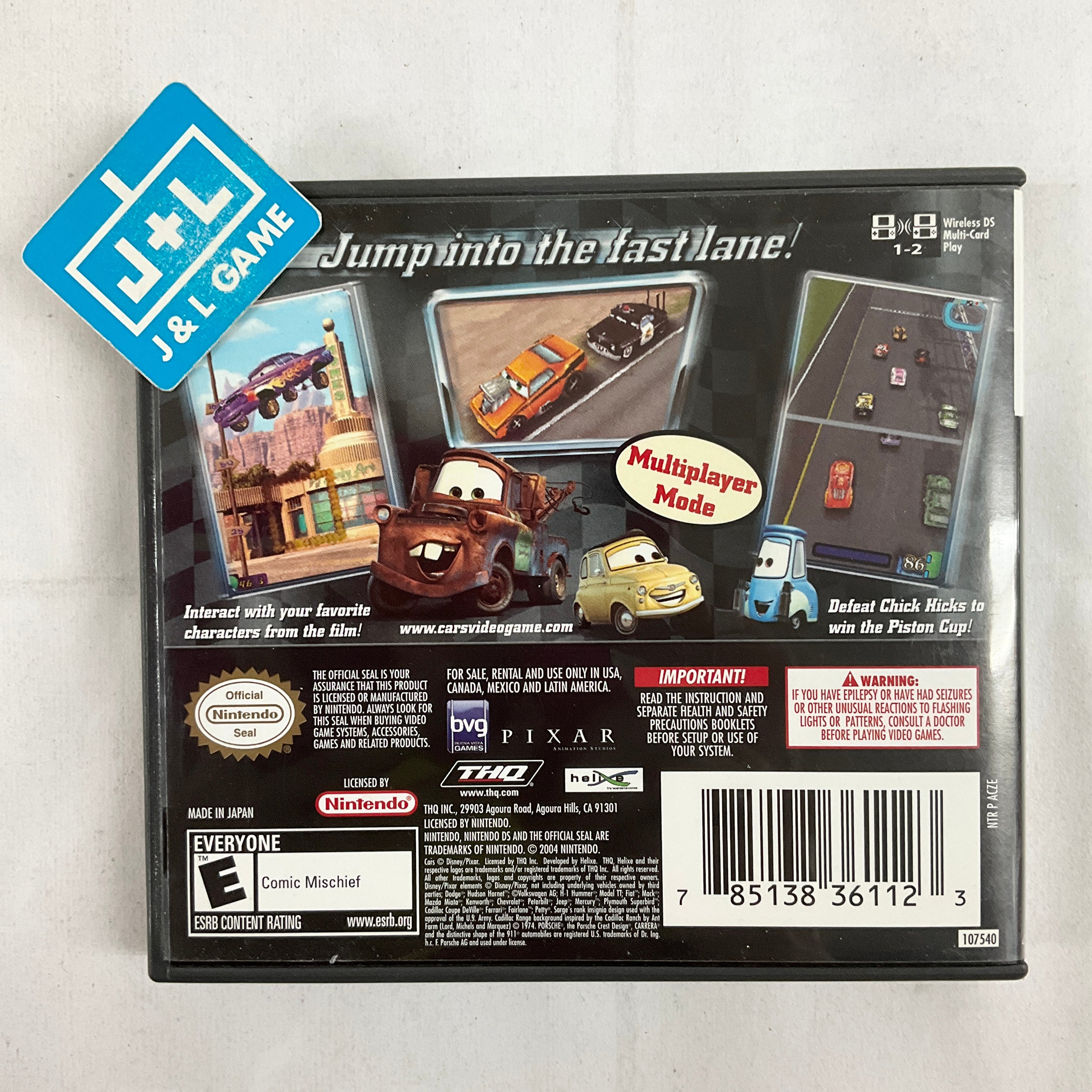 Cars - (NDS) Nintendo DS [Pre-Owned] Video Games THQ   