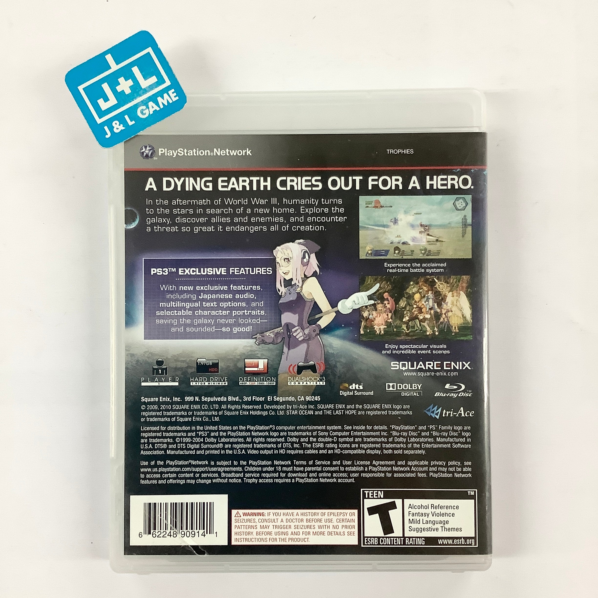 Star Ocean: The Last Hope International - (PS3) PlayStation 3 [Pre-Owned] Video Games Square Enix   