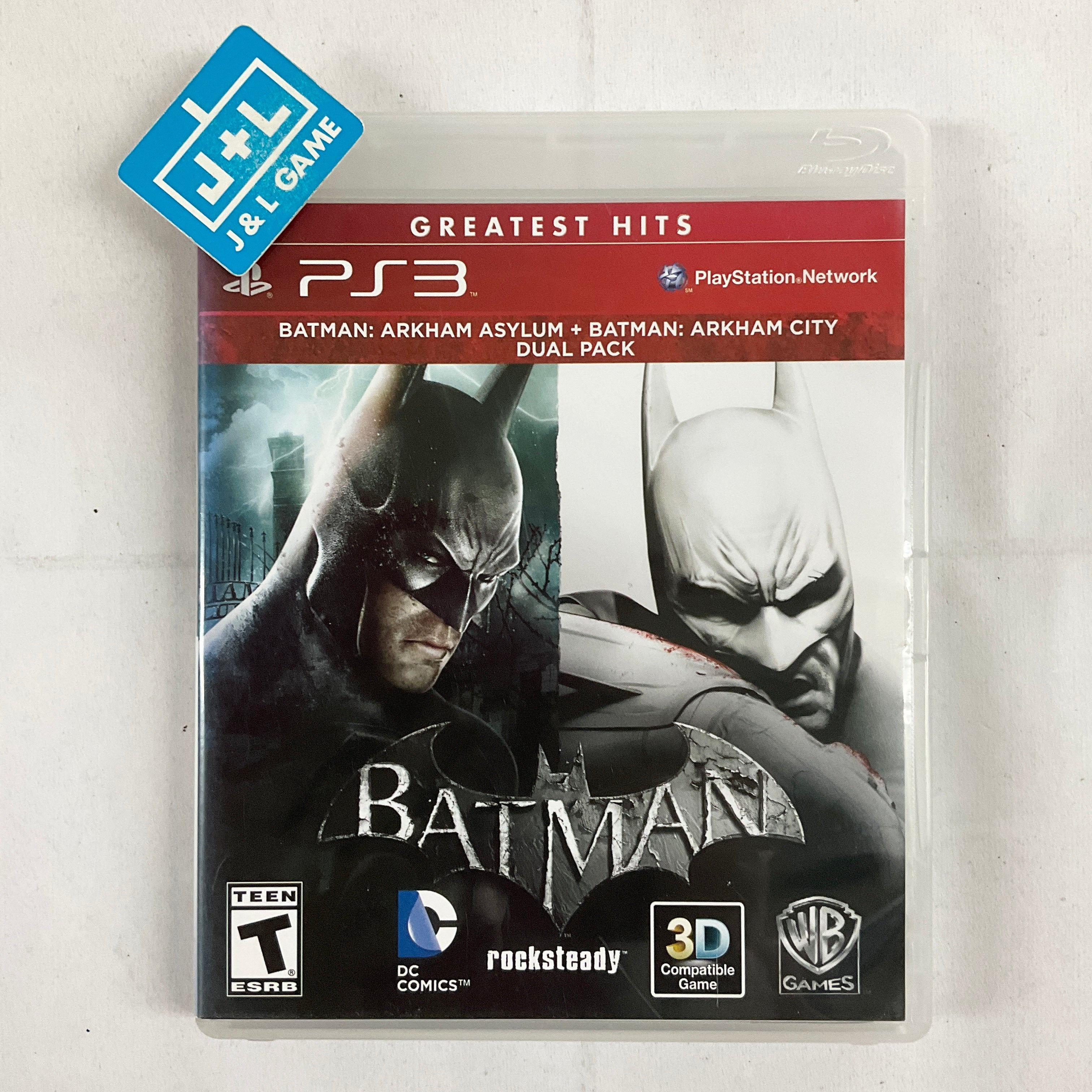 Batman: Arkham Asylum + Batman: Arkham City Dual Pack (Greatest Hits) - (PS3) Playstation 3 [Pre-Owned] Video Games Warner Bros. Interactive Entertainment   