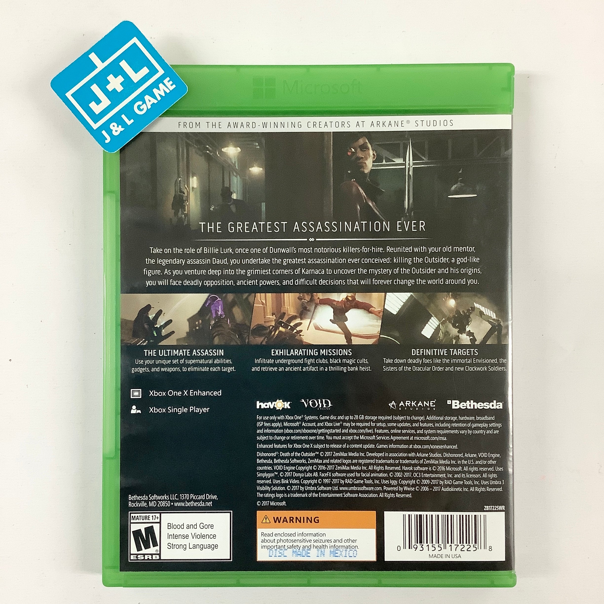 Dishonored: Death of the Outsider - (XB1) Xbox One [Pre-Owned] Video Games Bethesda Softworks   