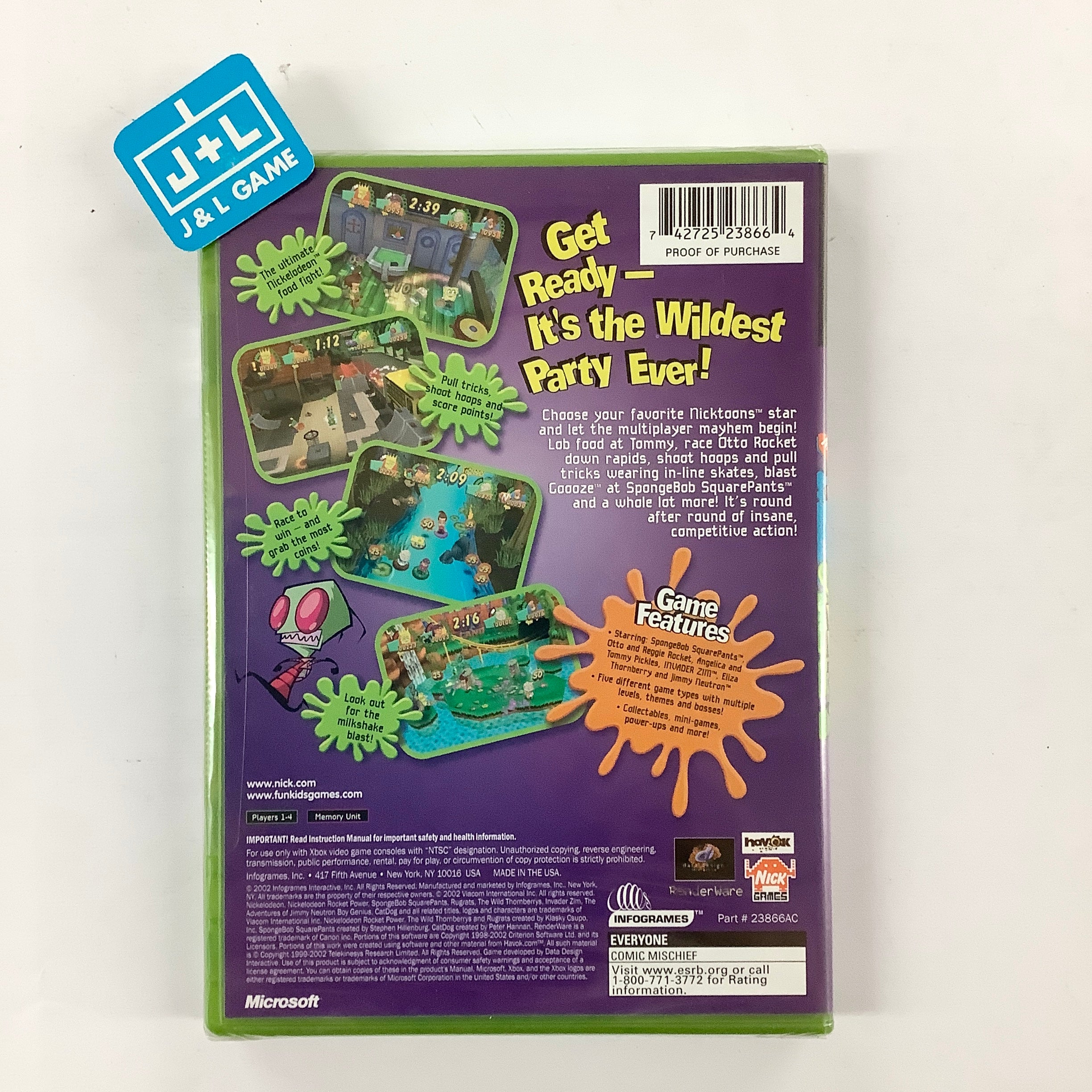 Nickelodeon Party Blast - (XB) Xbox Video Games Infogrames   