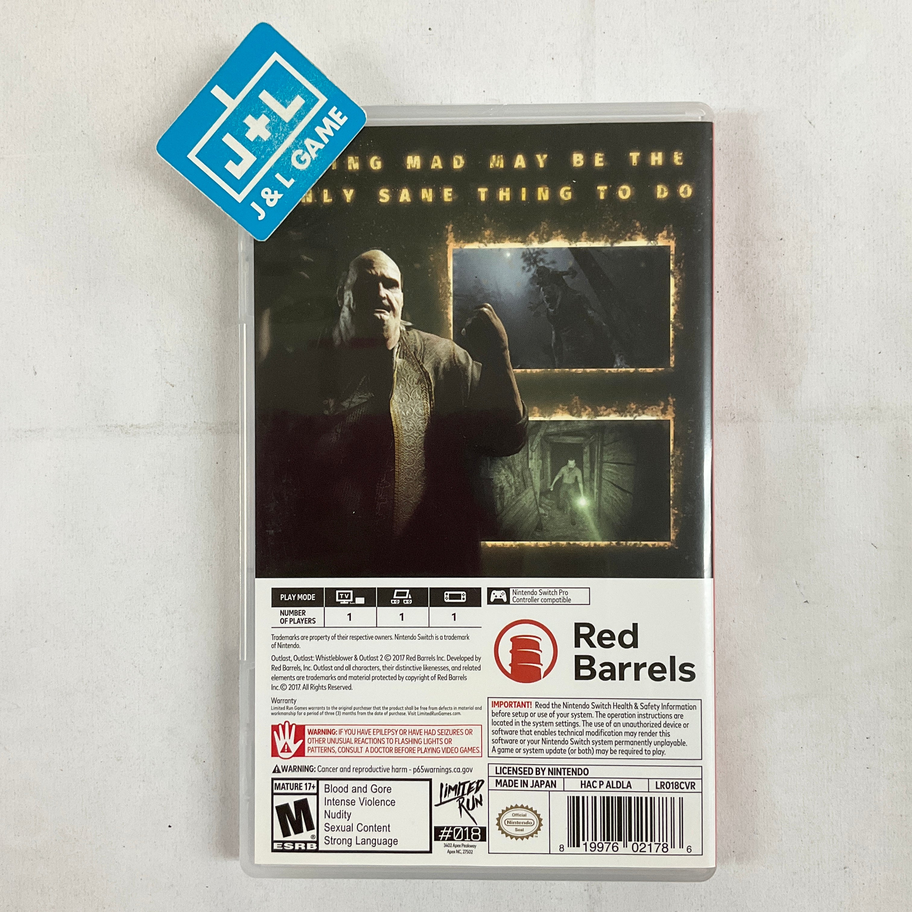 Outlast Bundle of Terror / Outlast 2 (Limited Run #017 #018) - (NSW) Nintendo Switch [Pre-Owned] Video Games Limited Run Games   