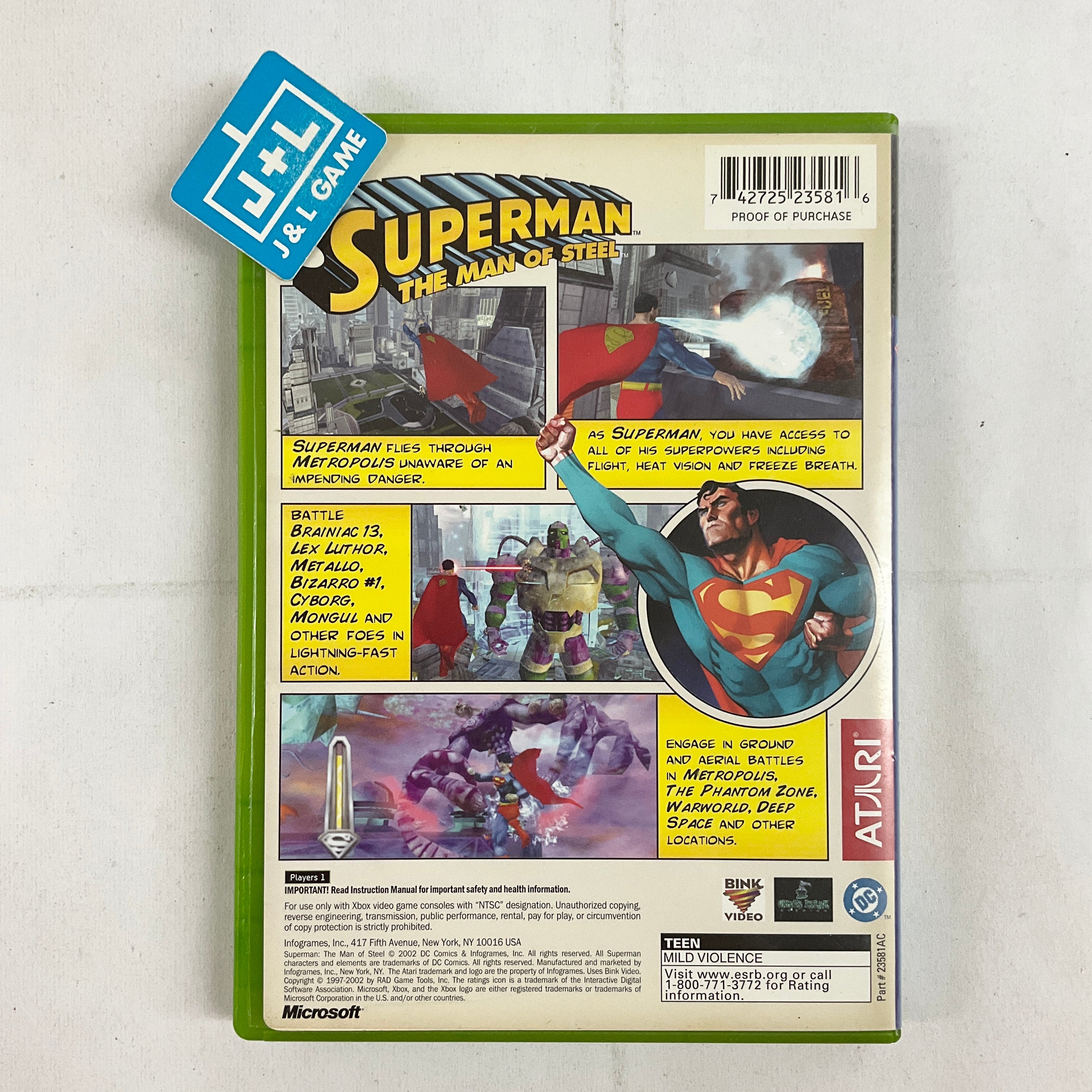 Superman: The Man of Steel - (XB) Xbox [Pre-Owned] Video Games Atari SA   