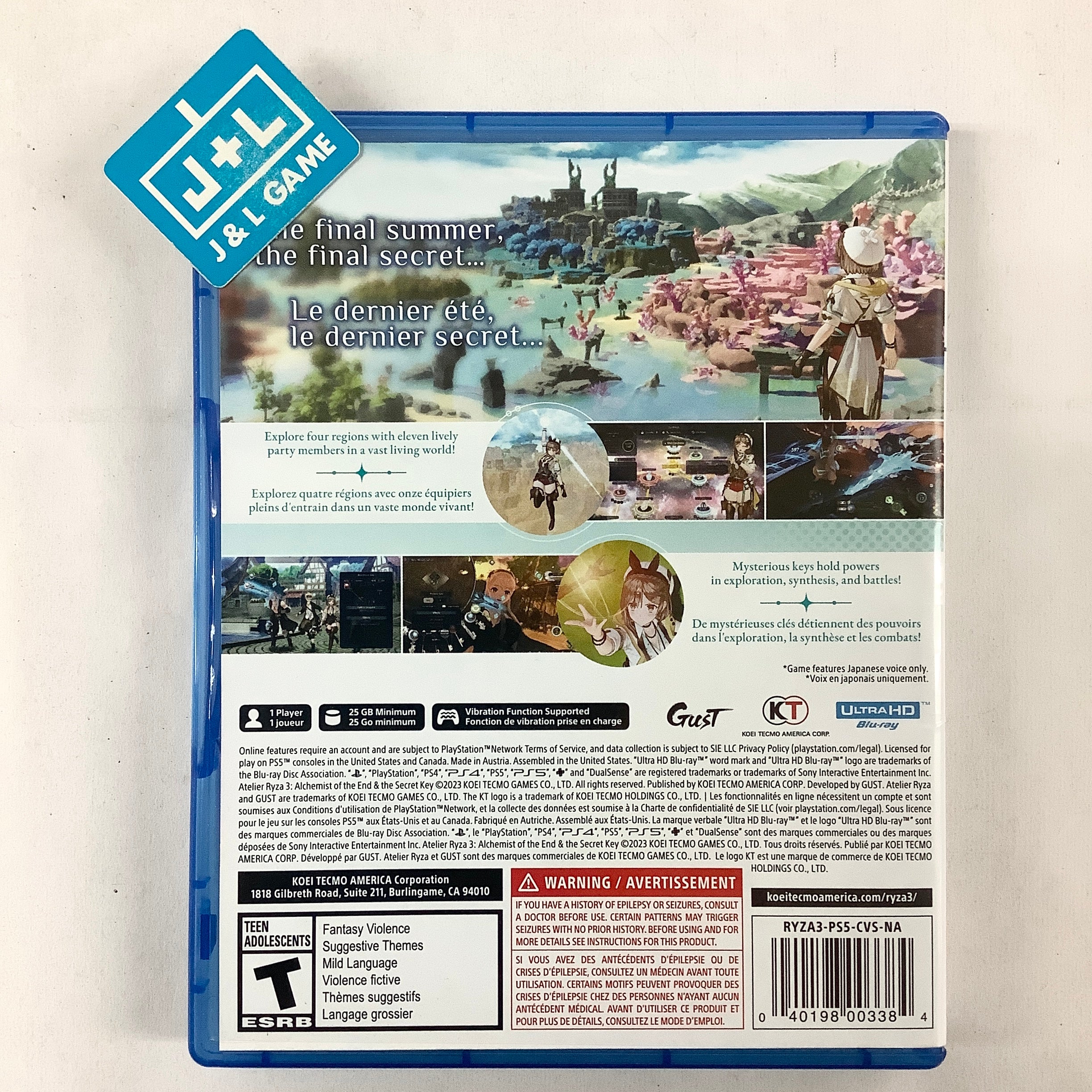 Atelier Ryza 3: Alchemist of the End & the Secret Key - (PS5) PlayStation 5 [Pre-Owned] Video Games Koei Tecmo Games   