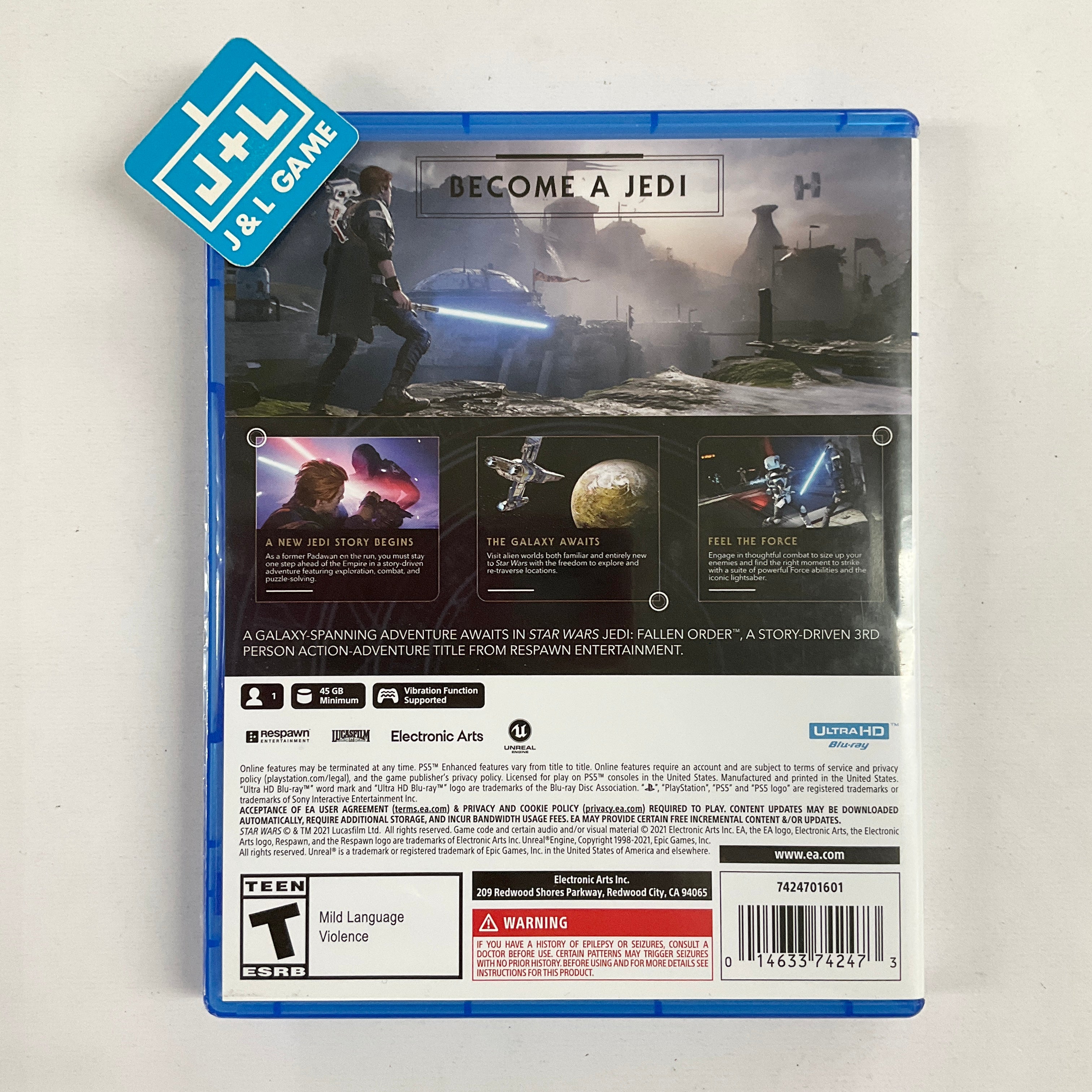 Star Wars Jedi: Fallen Order - (PS5) PlayStation 5 [Pre-Owned] Video Games Electronic Arts   