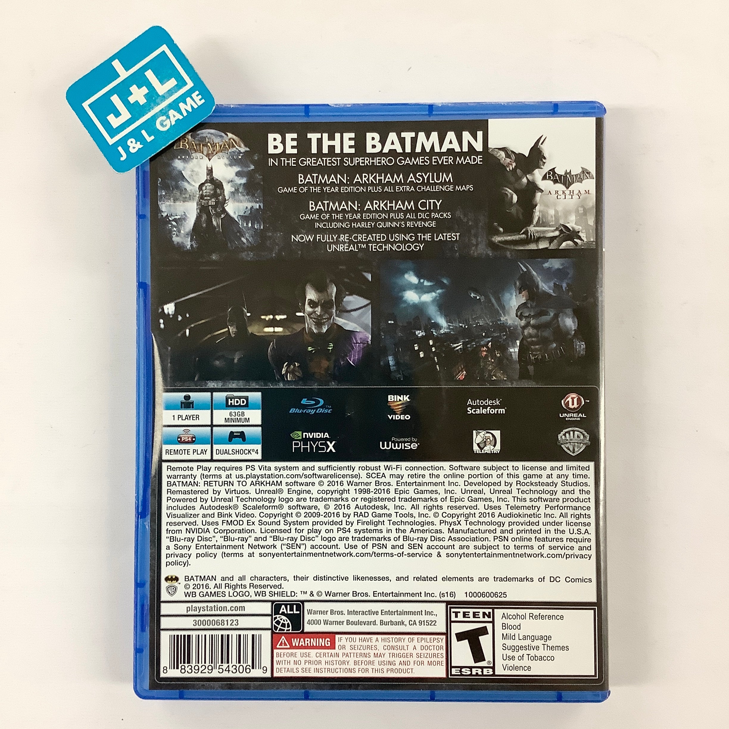 Batman: Return to Arkham - (PS4) PlayStation 4 [Pre-Owned] Video Games Warner Bros. Interactive Entertainment   