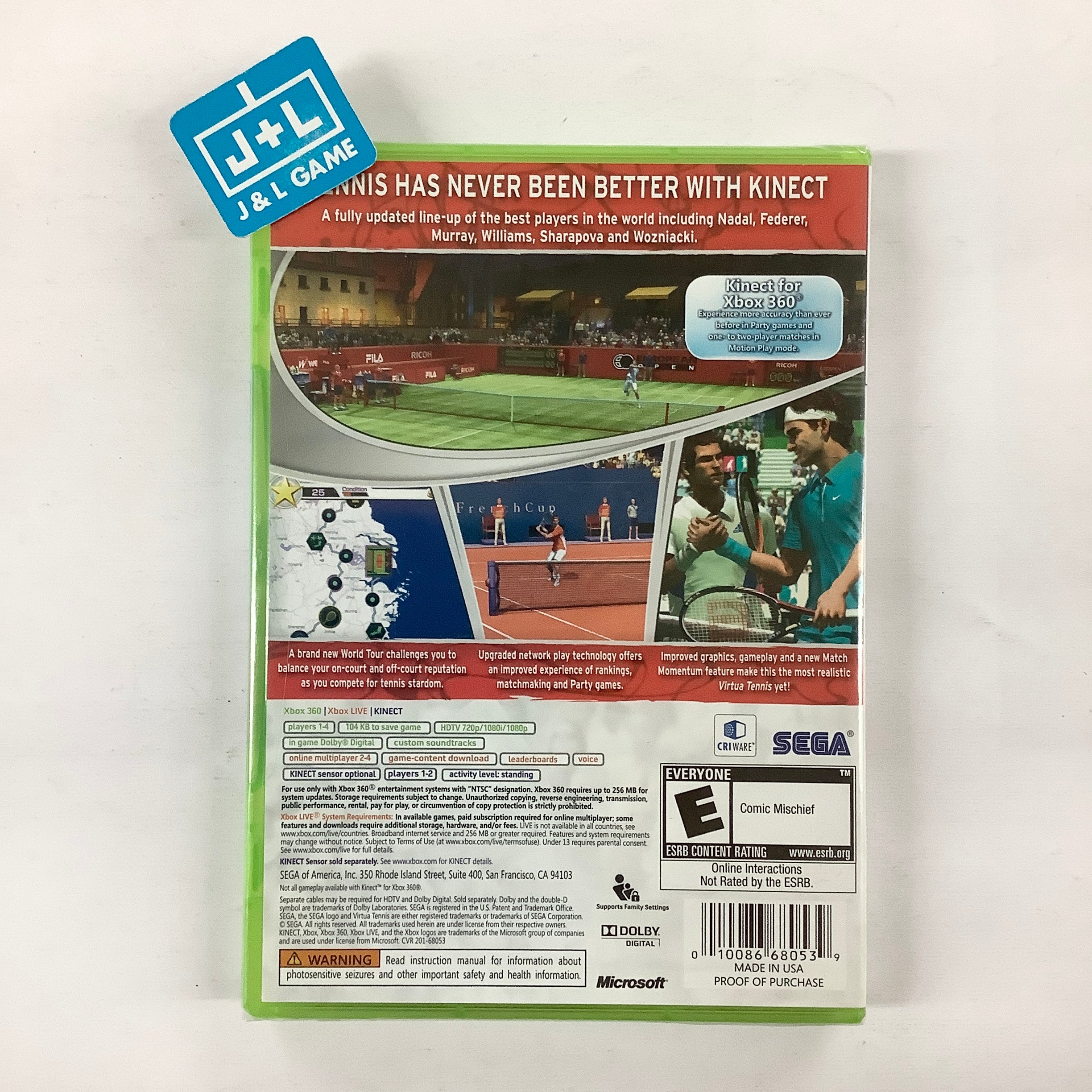 Virtua Tennis 4 - Xbox 360 Video Games Sega   