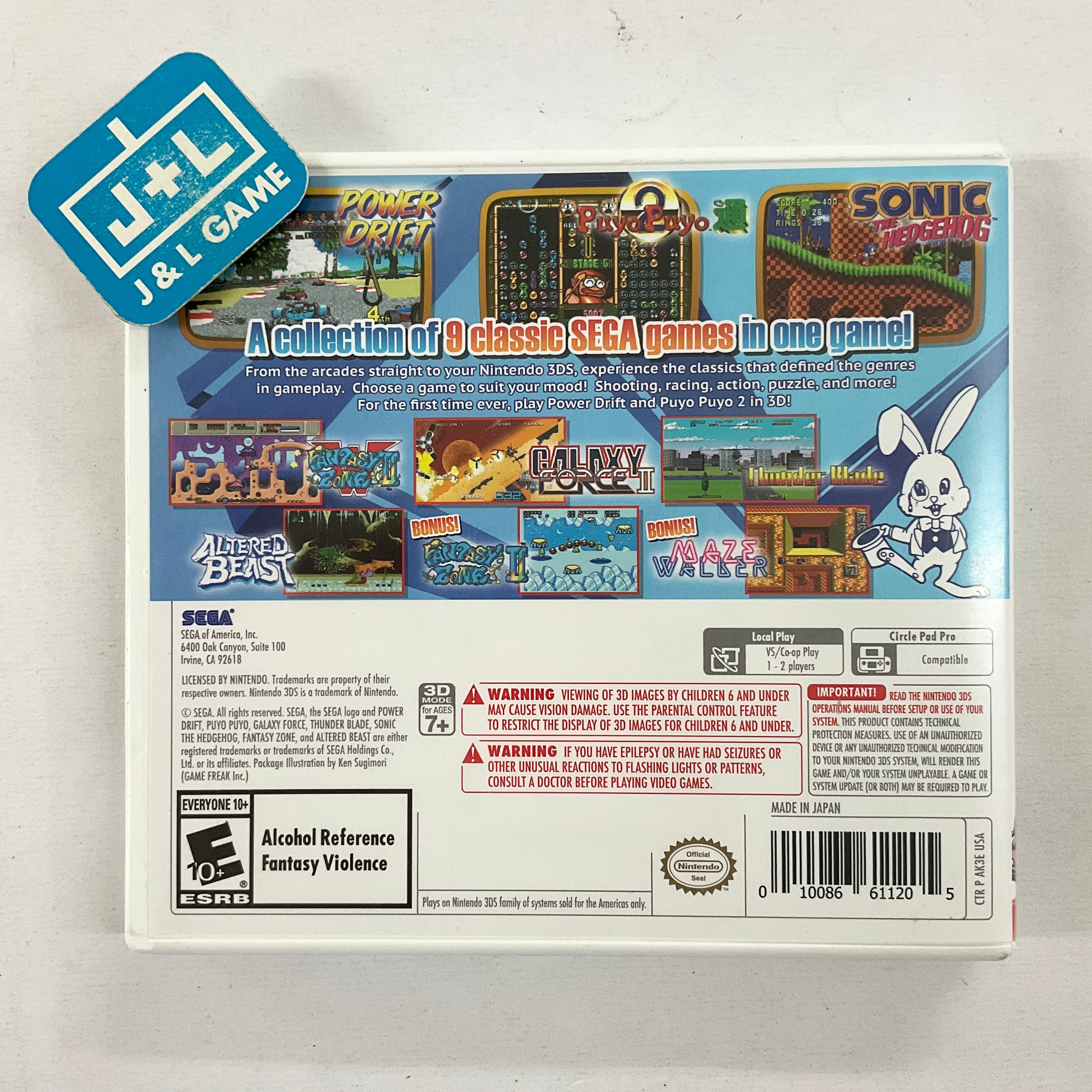 Sega 3D Classics Collection - Nintendo 3DS [Pre-Owned] Video Games Sega   