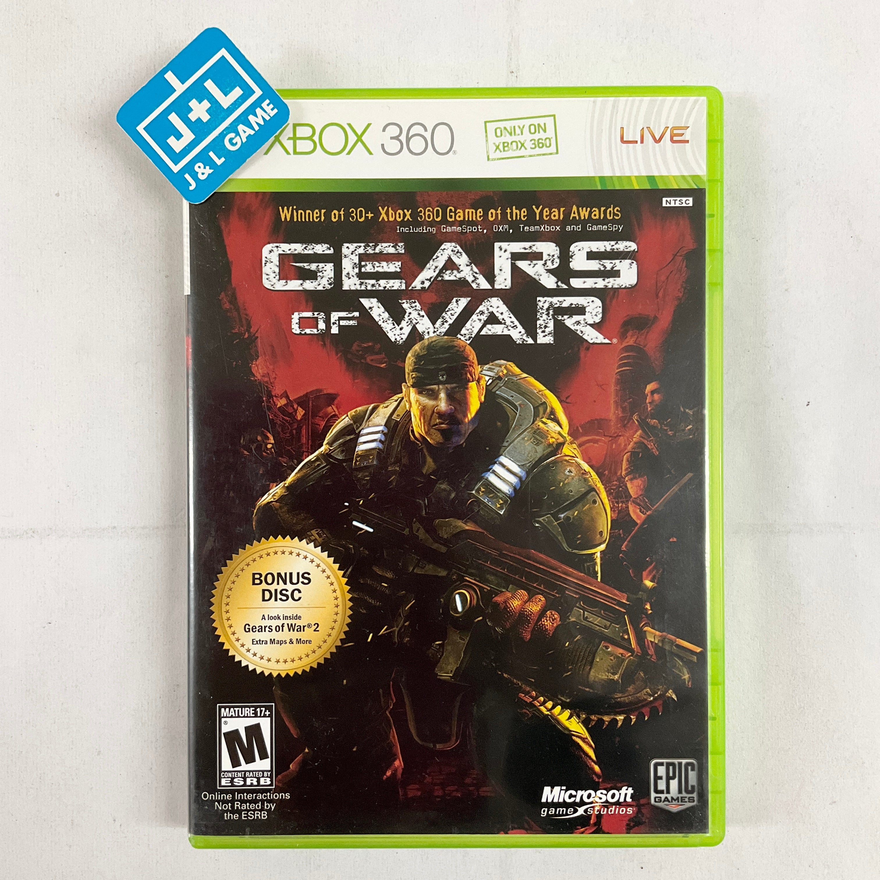 Gears of War (with Bonus Disc) - Xbox 360 [Pre-Owned] Video Games Microsoft   