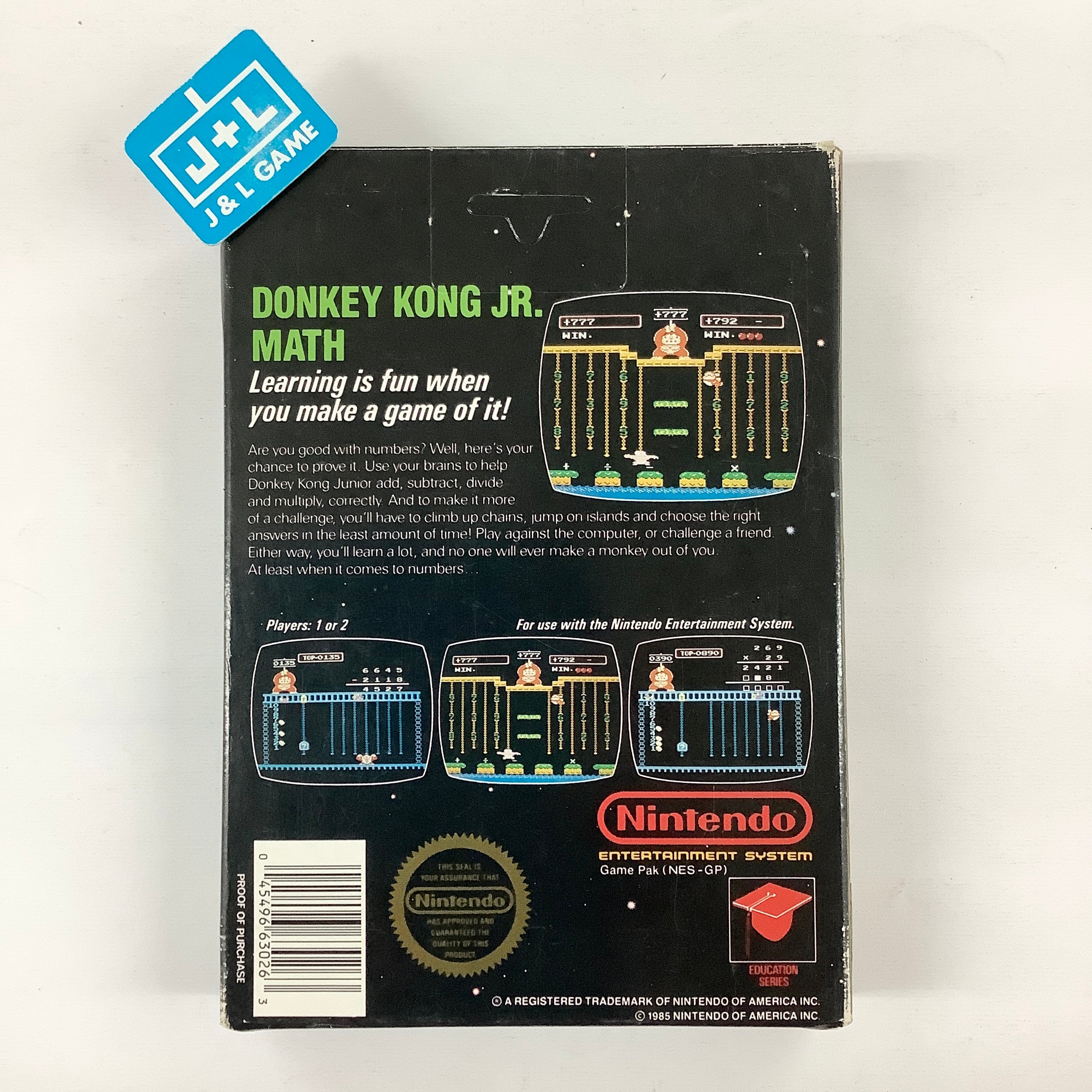 Donkey Kong Jr. Math - (NES) Nintendo Entertainment System [Pre-Owned] Video Games Nintendo   