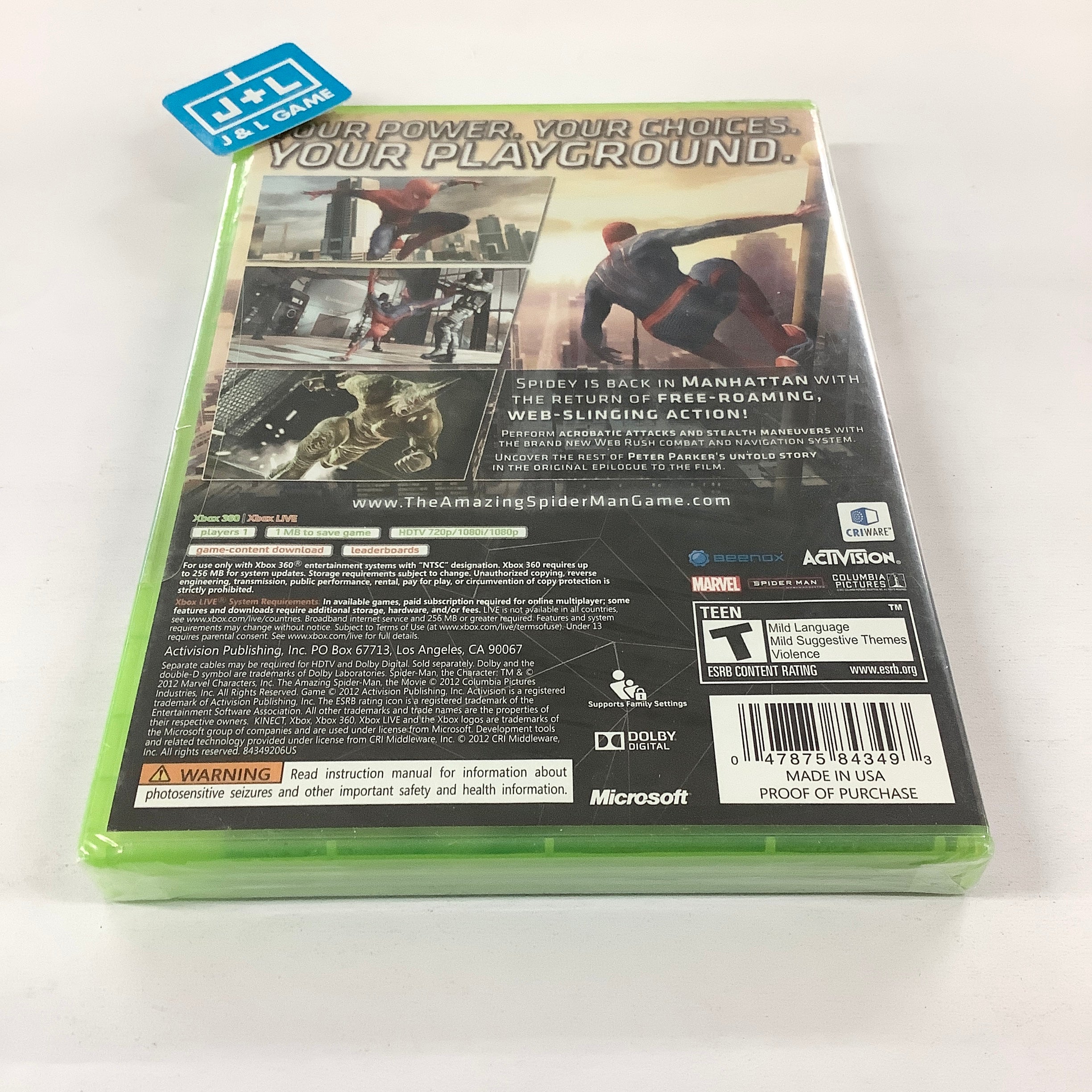 The Amazing Spider-Man - Xbox 360 Video Games ACTIVISION   