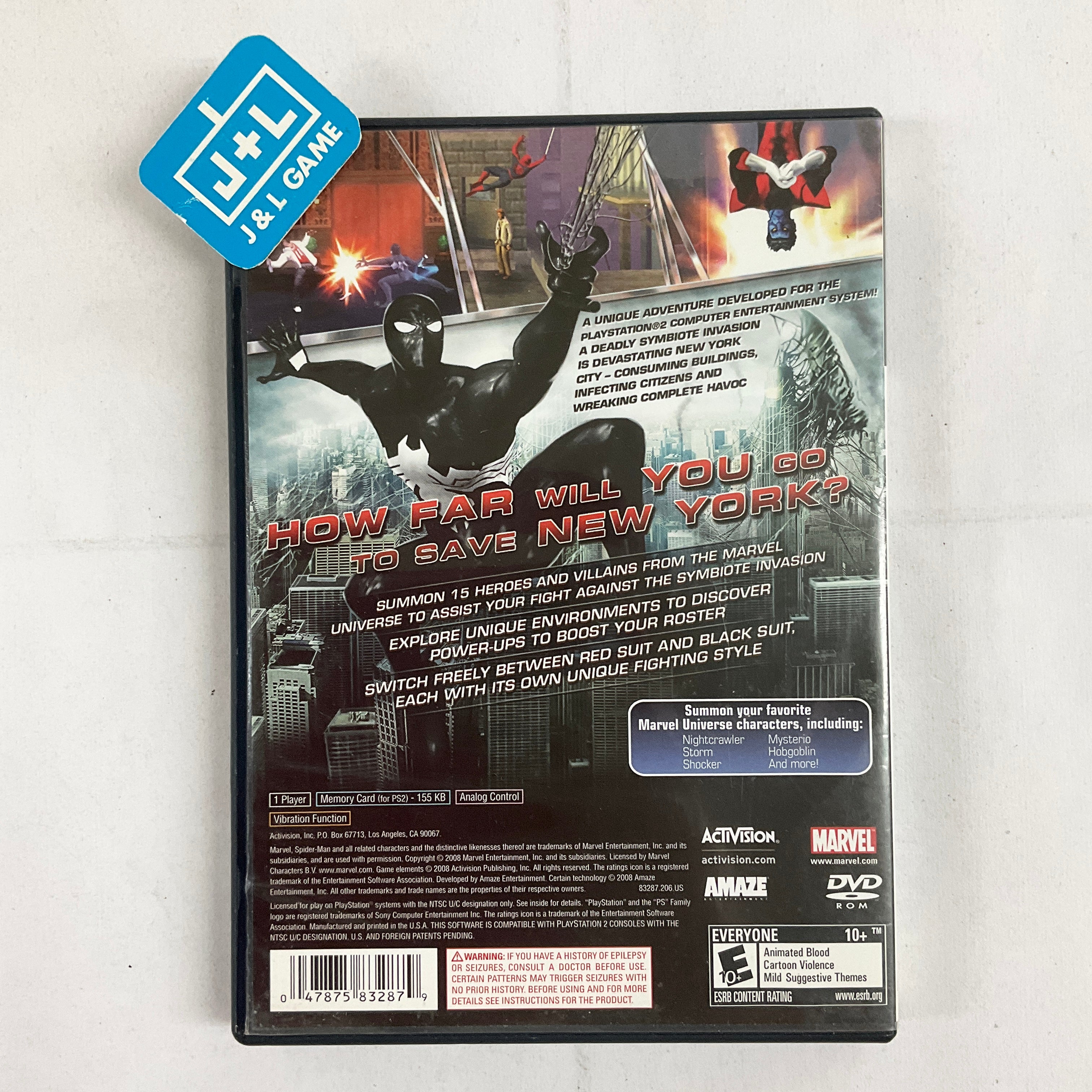 Spider-Man: Web of Shadows (Amazing Allies Edition) - PlayStation 2 [Pre-Owned] Video Games Activision   