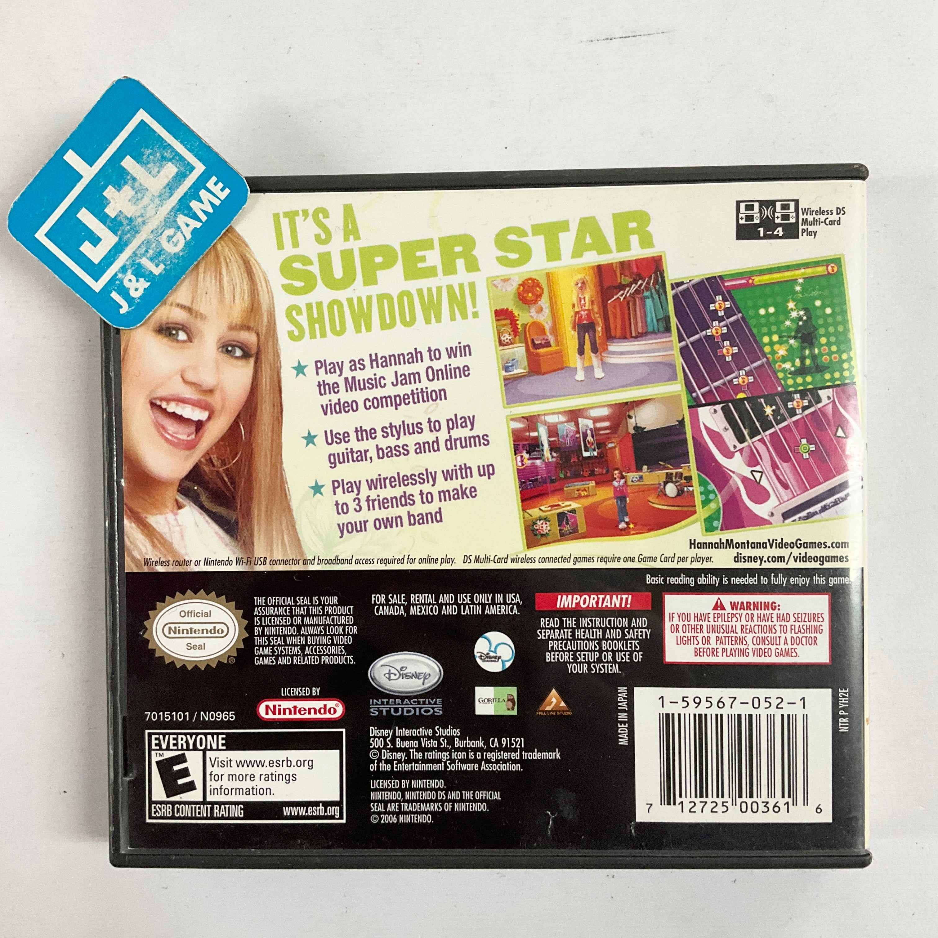 Disney Hannah Montana: Music Jam - (NDS) Nintendo DS [Pre-Owned] Video Games Disney Interactive Studios   