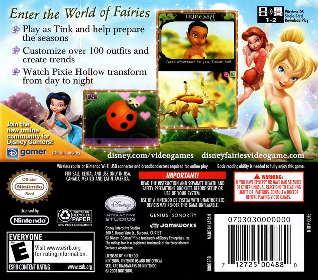 Disney Fairies: Tinker Bell - (NDS) Nintendo DS [Pre-Owned] Video Games Disney Interactive Studios   