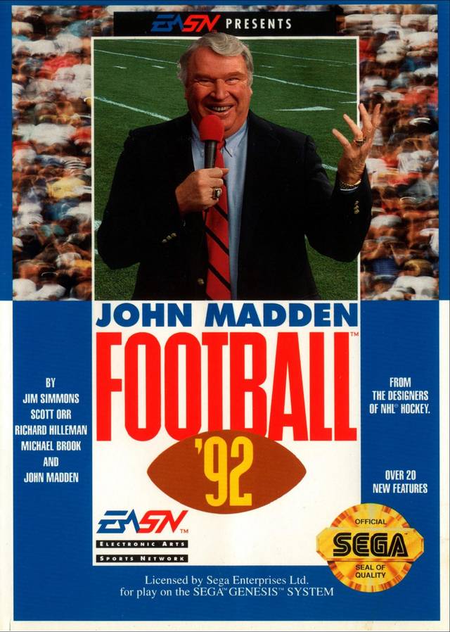 John Madden Football '92 - (SG) SEGA Genesis [Pre-Owned] Video Games Electronic Arts   