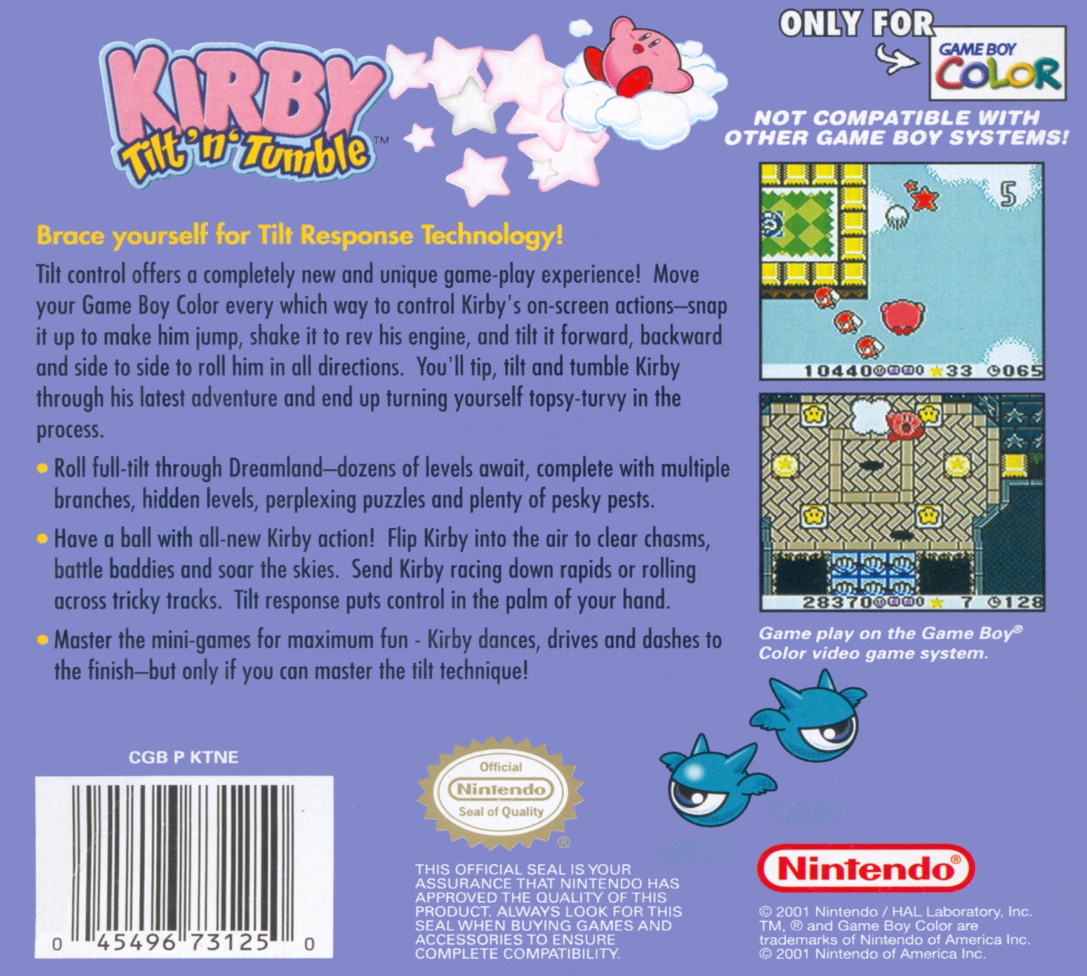 Kirby Tilt 'n' Tumble - (GBC) Game Boy Color [Pre-Owned] Video Games Nintendo   