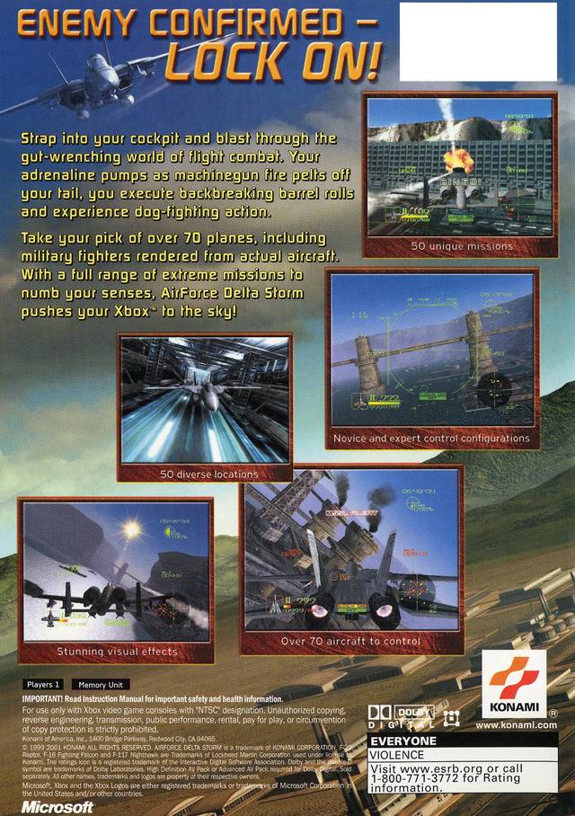 AirForce Delta Storm - Xbox Video Games Konami   