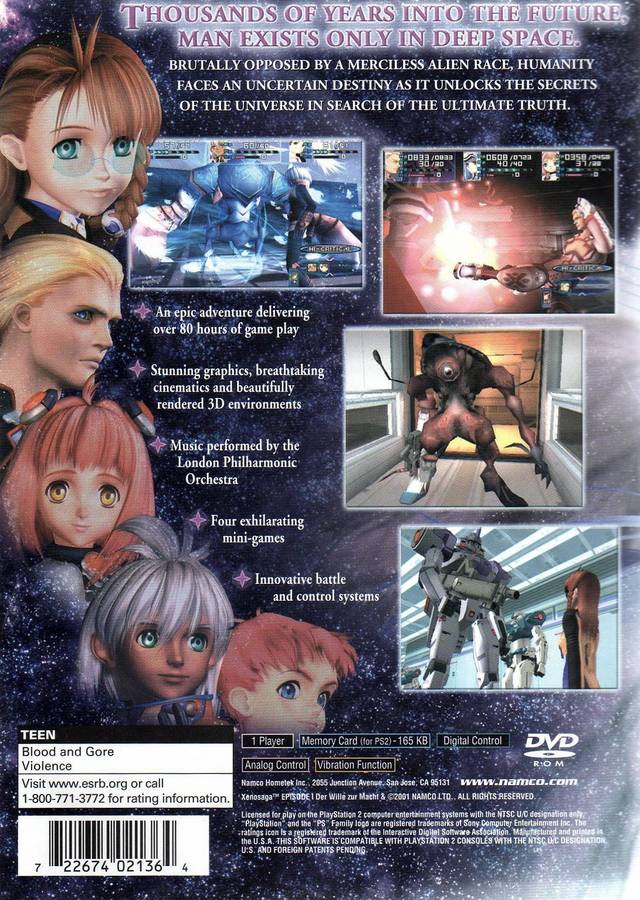 Xenosaga Episode I: Der Wille zur Macht - (PS2) PlayStation 2 [Pre-Owned] Video Games Namco   