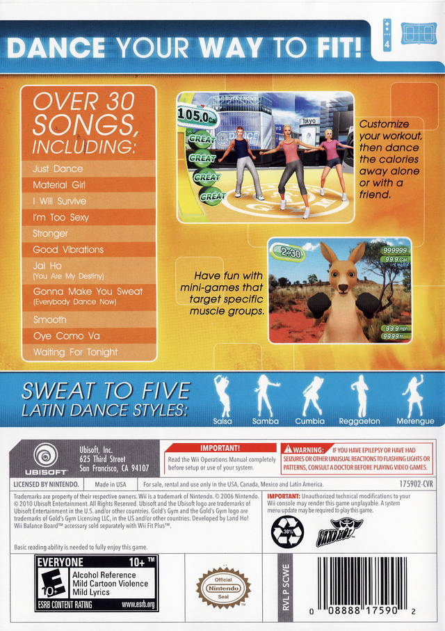 Gold's Gym: Dance Workout - Nintendo Wii [Pre-Owned] Video Games Ubisoft   