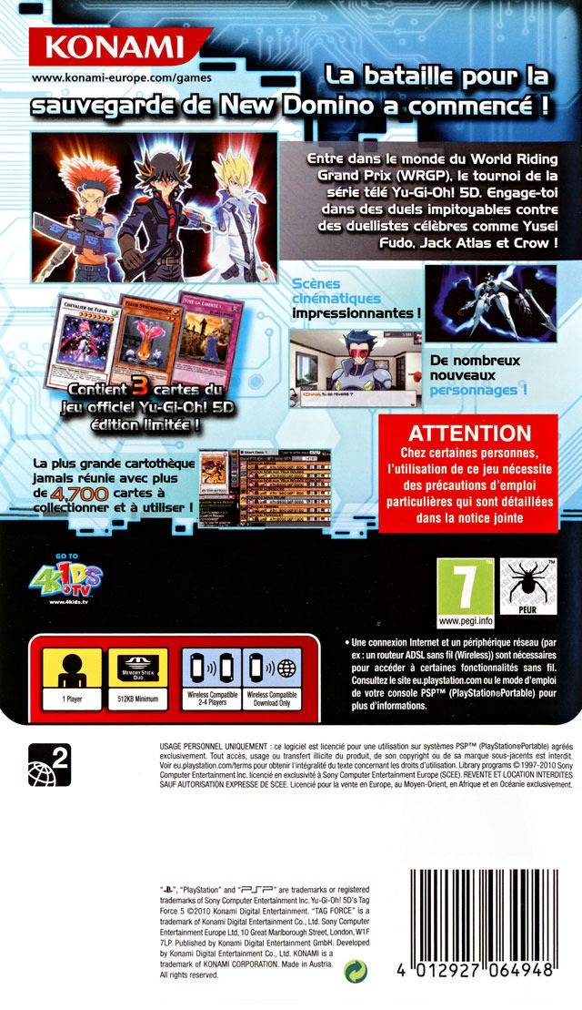 Yu-Gi-Oh! 5D's Tag Force 5 - Sony PSP (European Import) Video Games Konami   