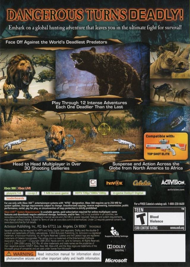 Cabela's Dangerous Hunts 2011 - Xbox 360 [Pre-Owned] Video Games Activision   