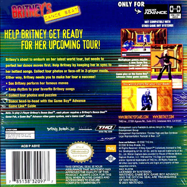 Britney's Dance Beat - (GBA) Game Boy Advance Video Games THQ   