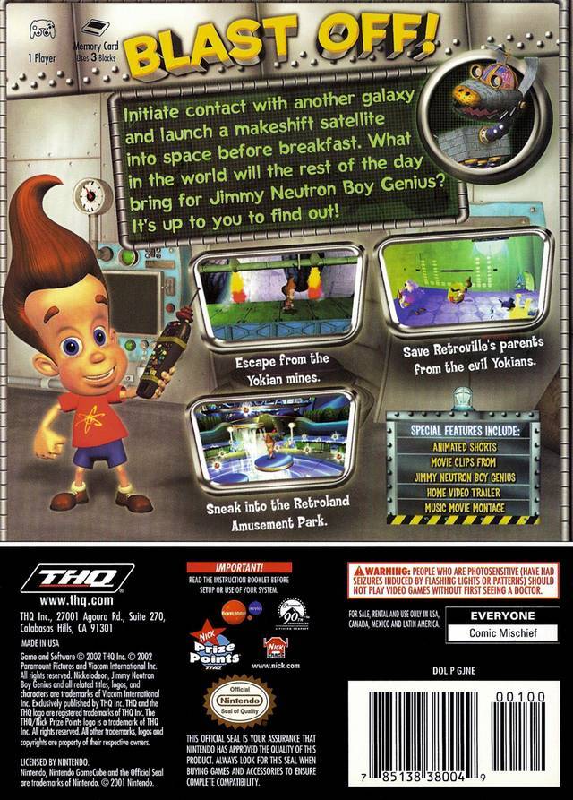 Jimmy Neutron Boy Genius - (GC) GameCube [Pre-Owned] Video Games Nintendo   