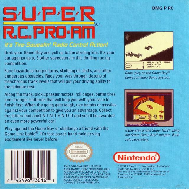 Super R.C. Pro-Am (Player's Choice) - (GB) Game Boy [Pre-Owned] Video Games Nintendo   